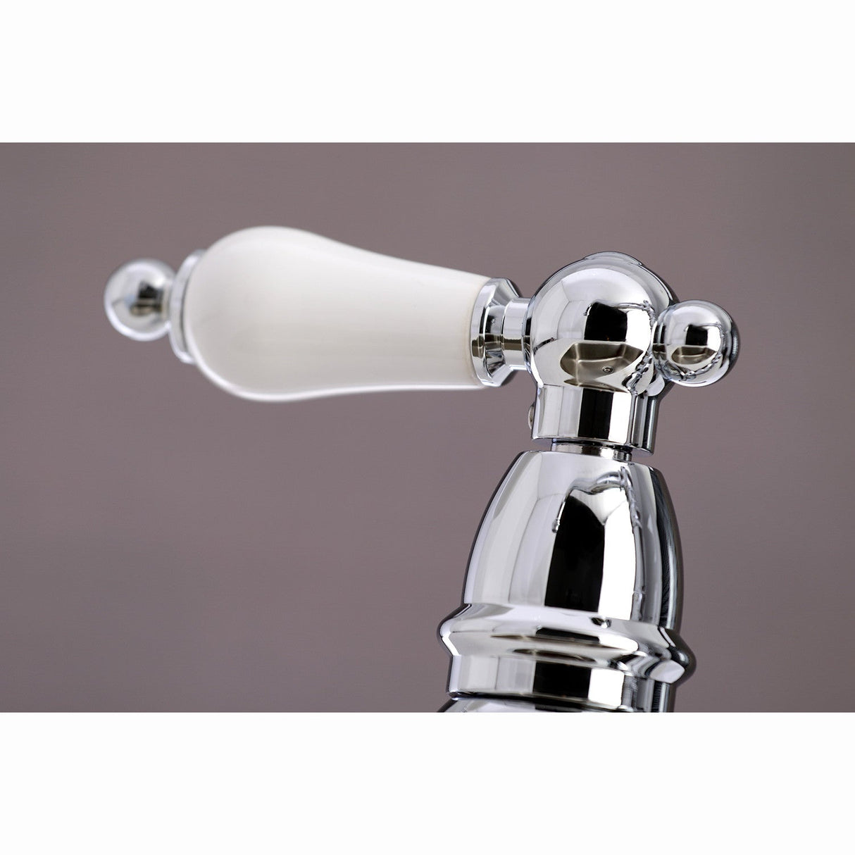 Restoration KS3271PLBS Two-Handle 4-Hole Deck Mount Bridge Kitchen Faucet with Side Sprayer, Polished Chrome