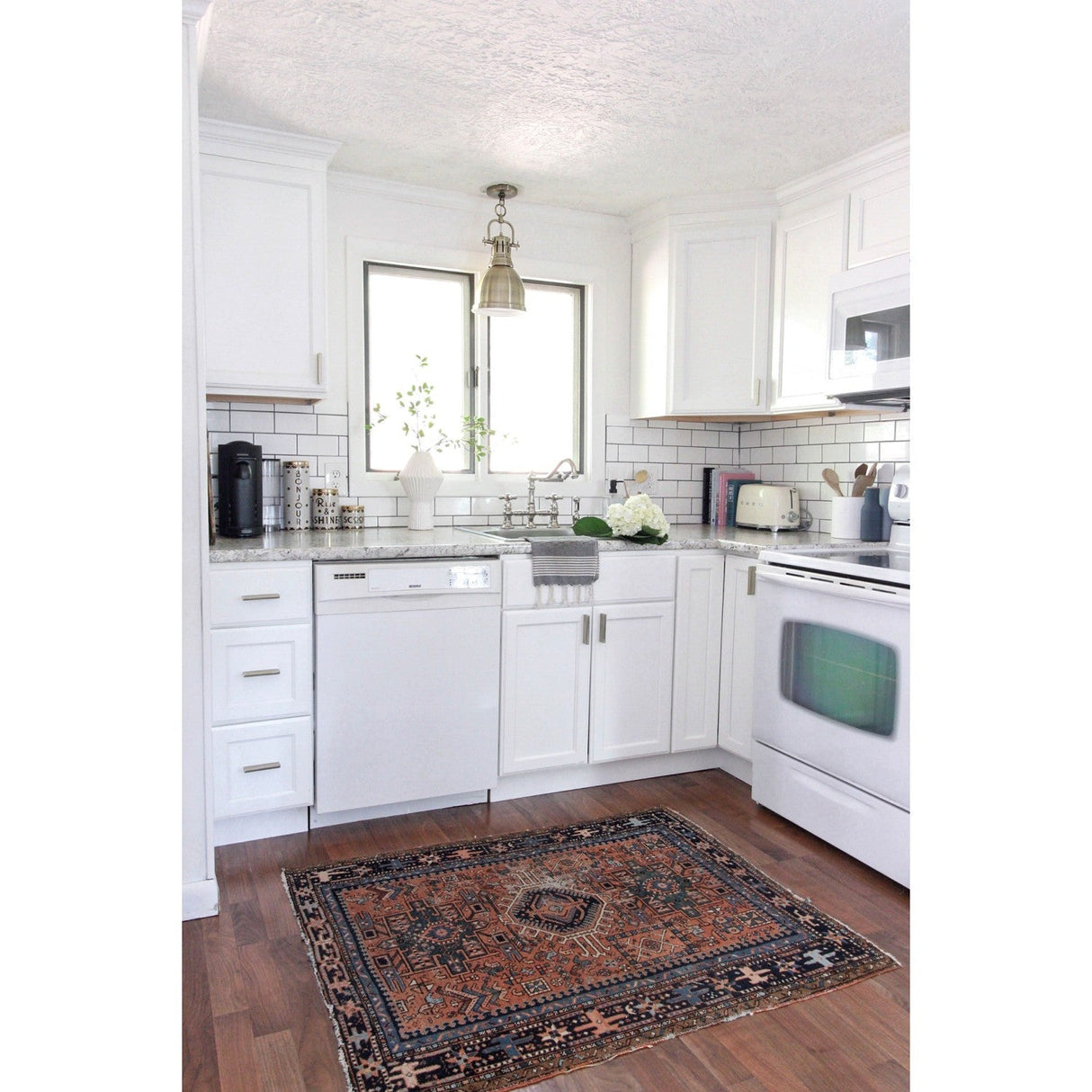 Restoration KS3276AXBS Two-Handle 4-Hole Deck Mount Bridge Kitchen Faucet with Side Sprayer, Polished Nickel