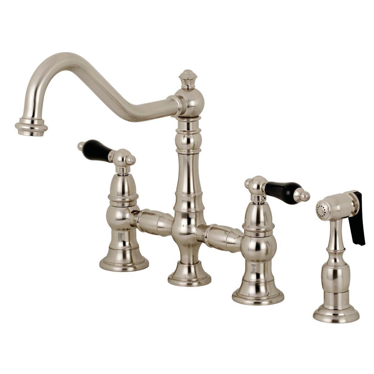 Duchess KS3278PKLBS Bridge Kitchen Faucet, Brushed Nickel