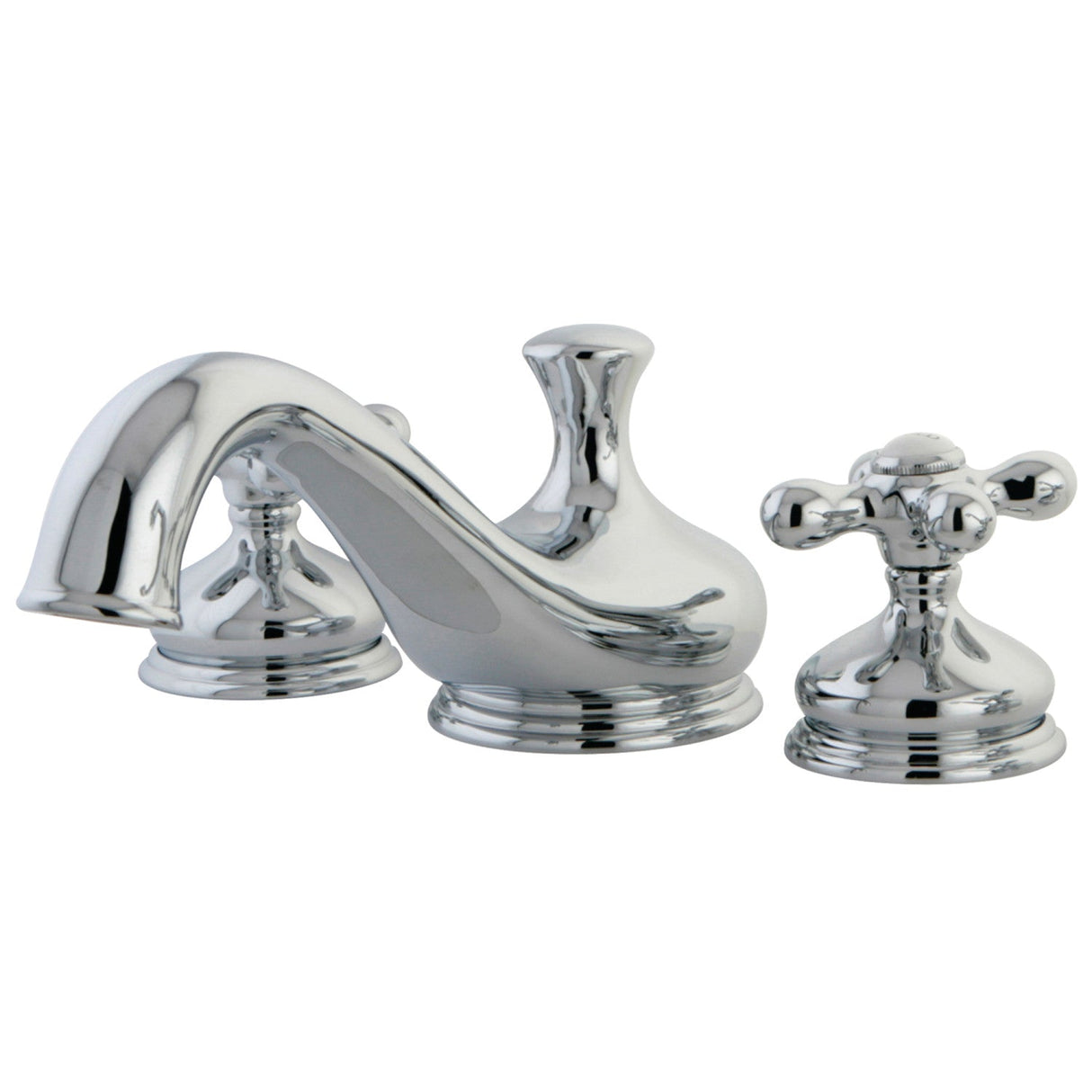 Heritage KS3331AX Two-Handle 3-Hole Deck Mount Roman Tub Faucet, Polished Chrome