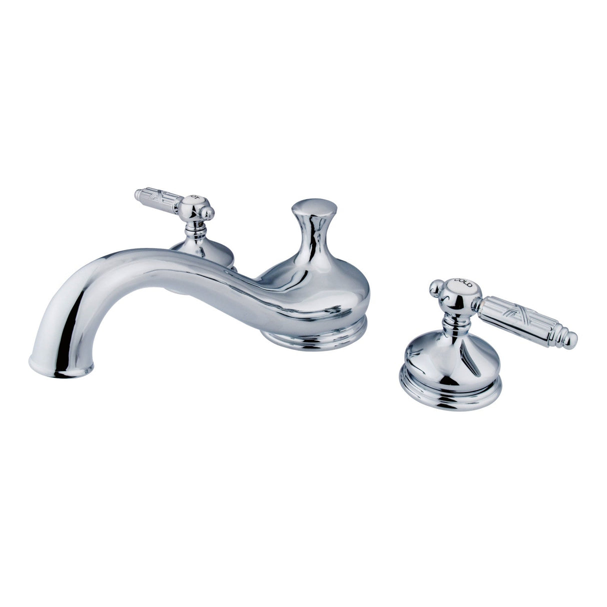 Georgian KS3331GL Two-Handle 3-Hole Deck Mount Roman Tub Faucet, Polished Chrome
