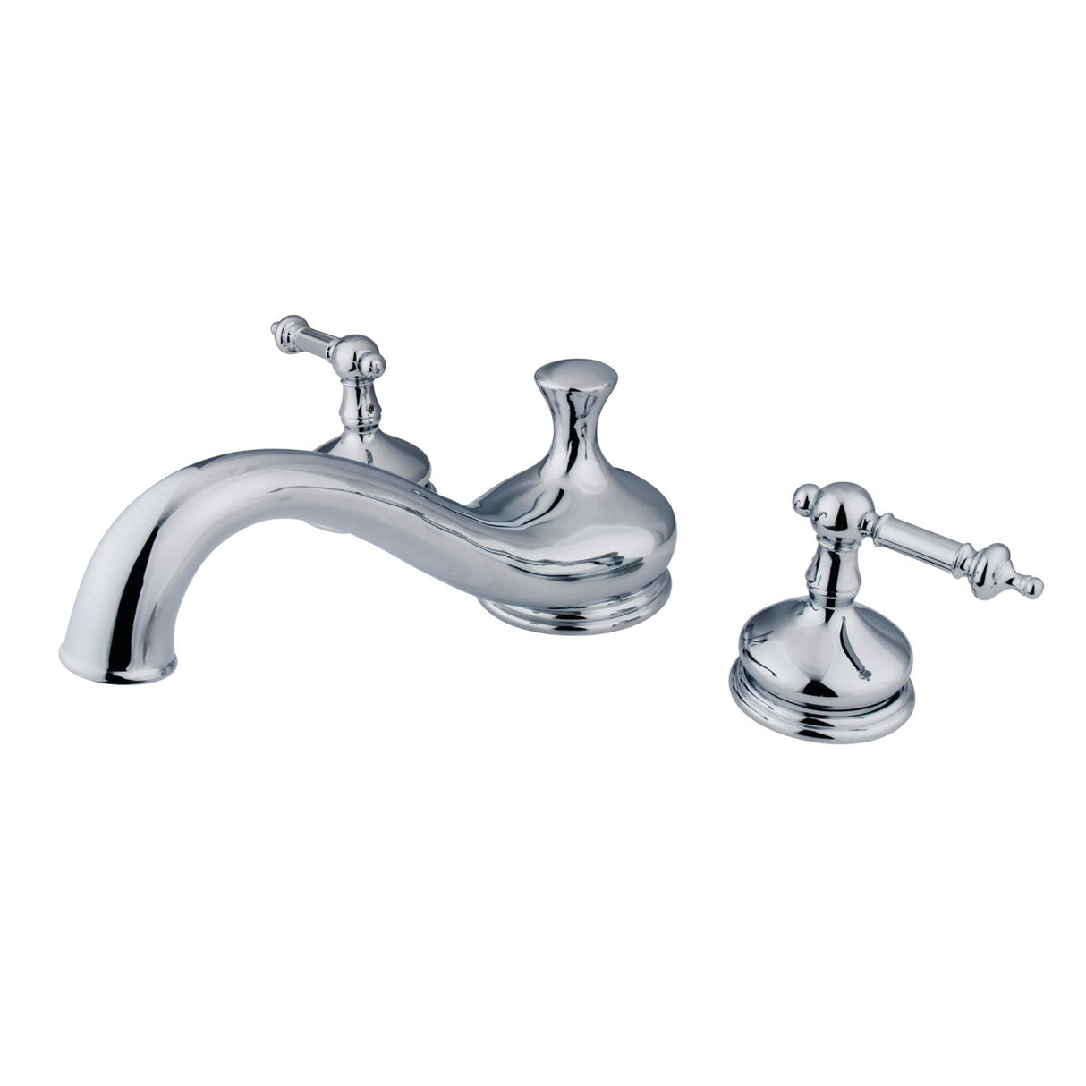 Templeton KS3331TL Two-Handle 3-Hole Deck Mount Roman Tub Faucet, Polished Chrome