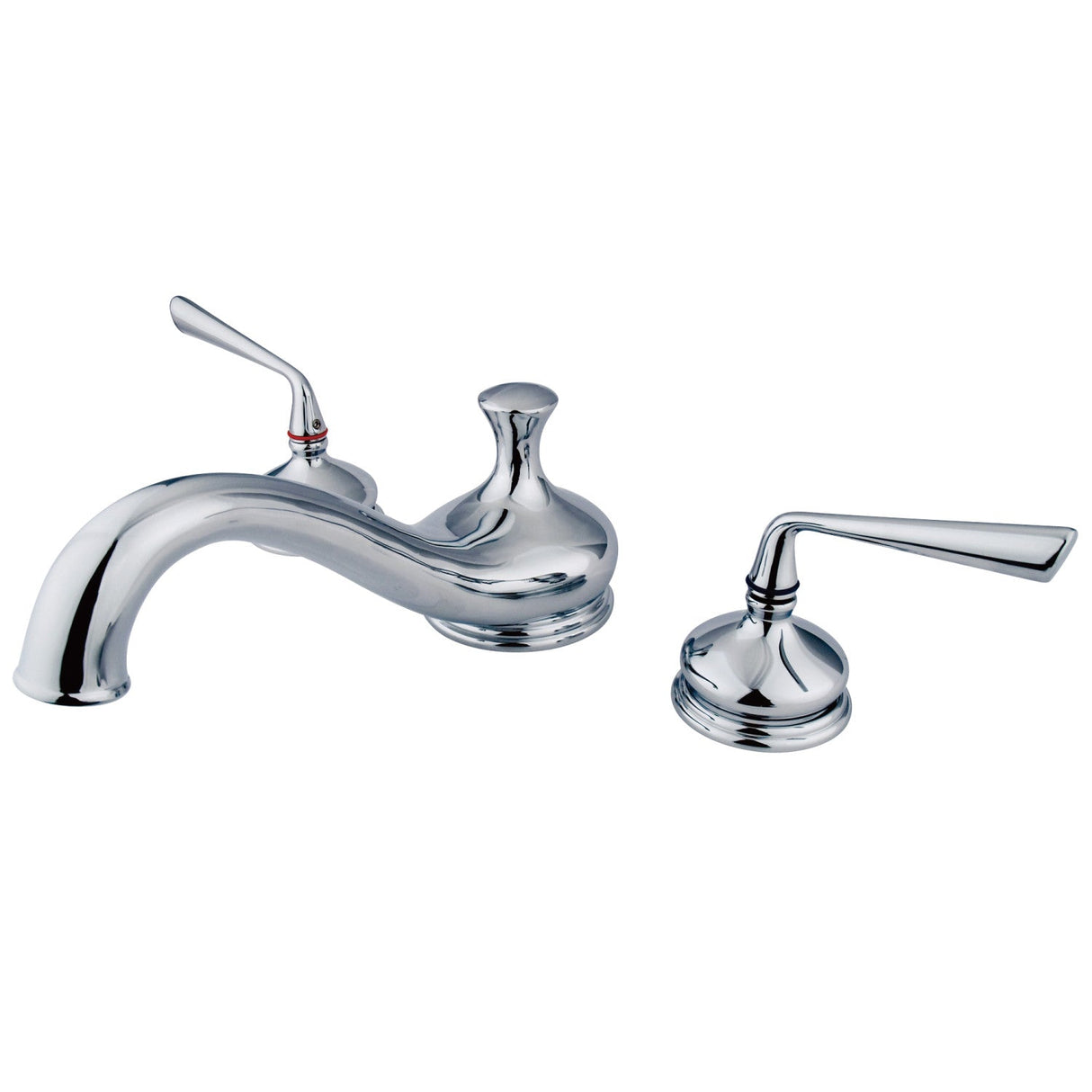 Silver Sage KS3331ZL Two-Handle 3-Hole Deck Mount Roman Tub Faucet, Polished Chrome