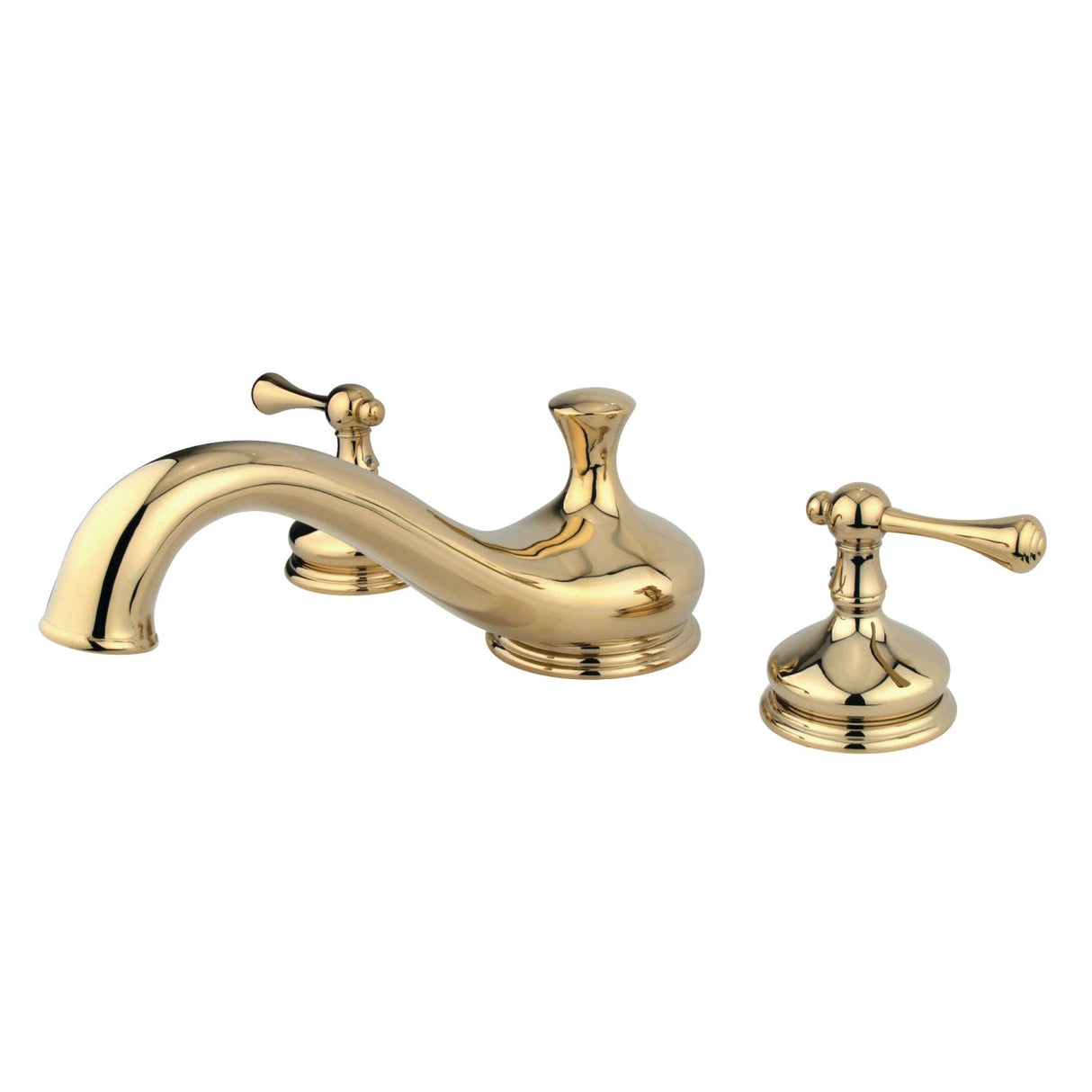 Vintage KS3332BL Two-Handle 3-Hole Deck Mount Roman Tub Faucet, Polished Brass