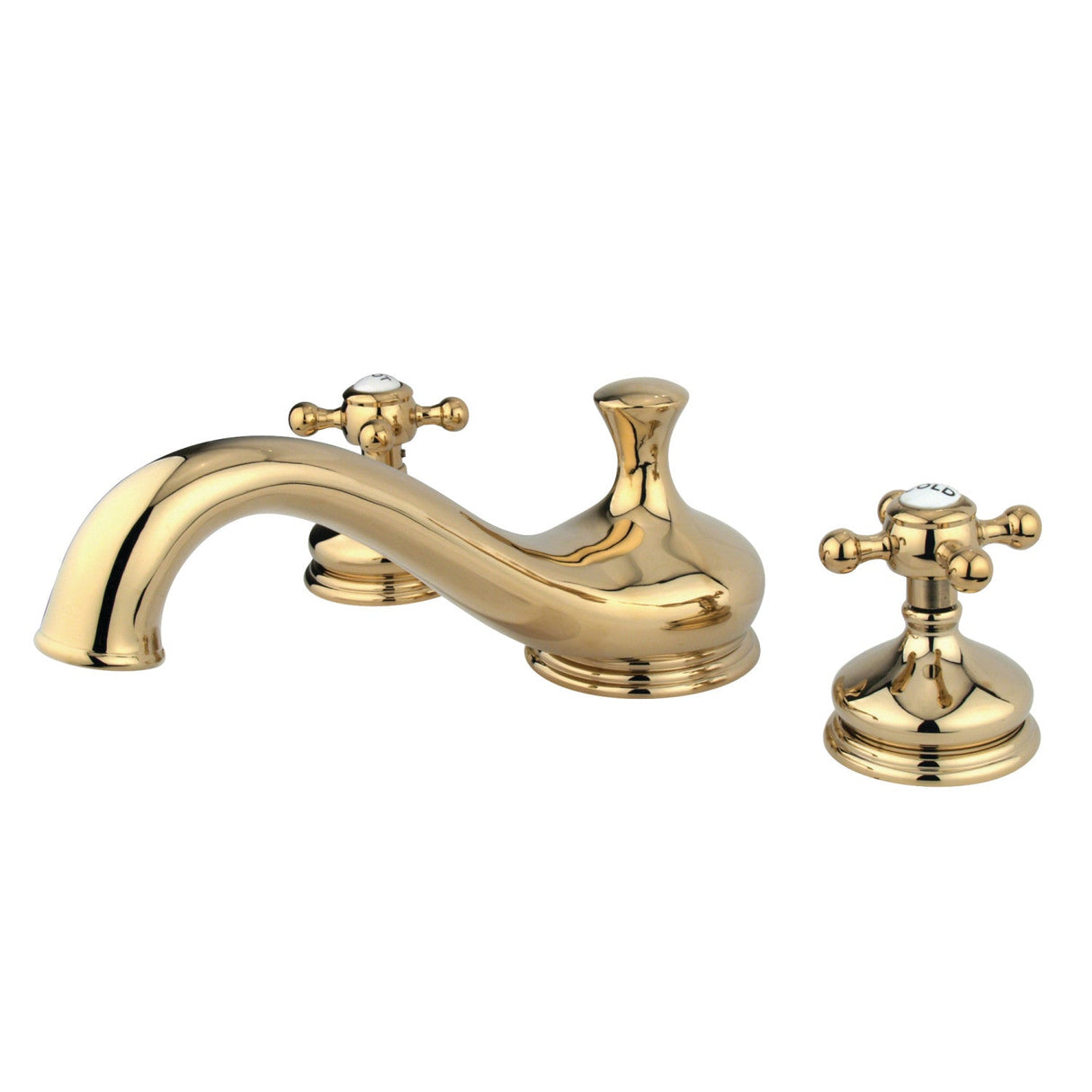 Vintage KS3332BX Two-Handle 3-Hole Deck Mount Roman Tub Faucet, Polished Brass