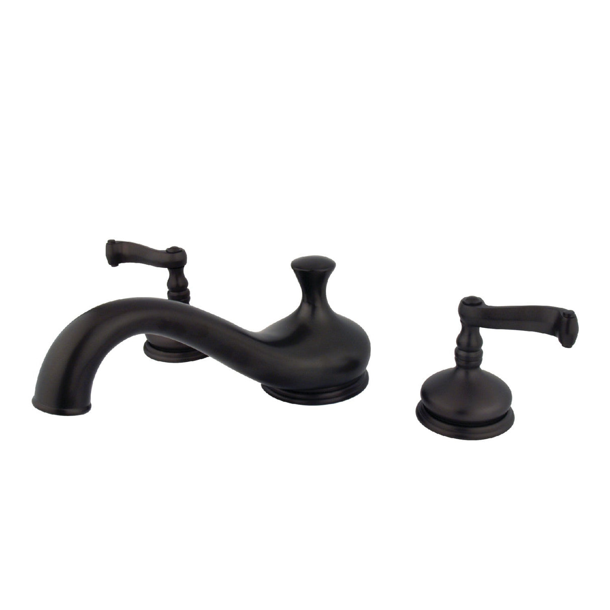Royale KS3335FL Two-Handle 3-Hole Deck Mount Roman Tub Faucet, Oil Rubbed Bronze