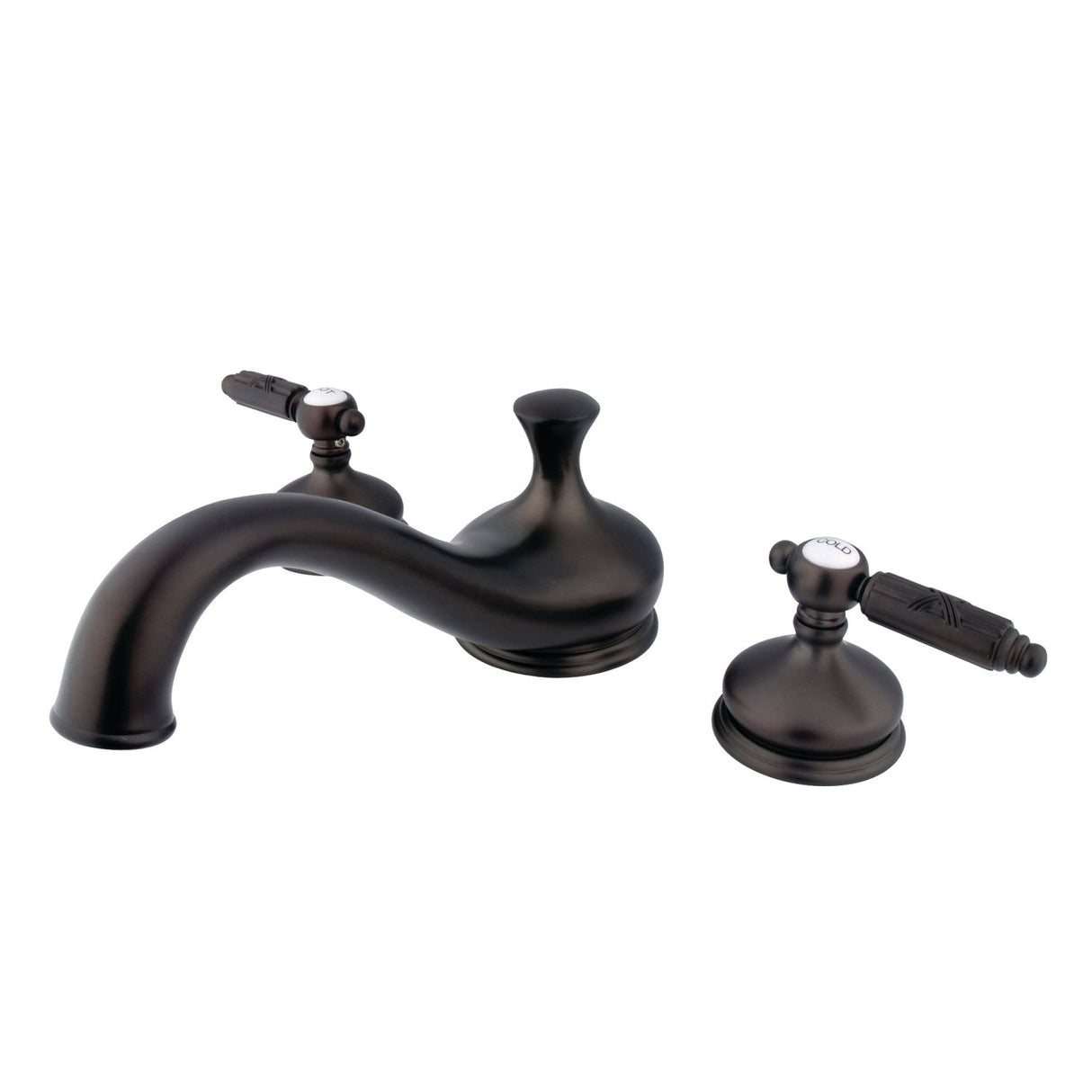 Georgian KS3335GL Two-Handle 3-Hole Deck Mount Roman Tub Faucet, Oil Rubbed Bronze