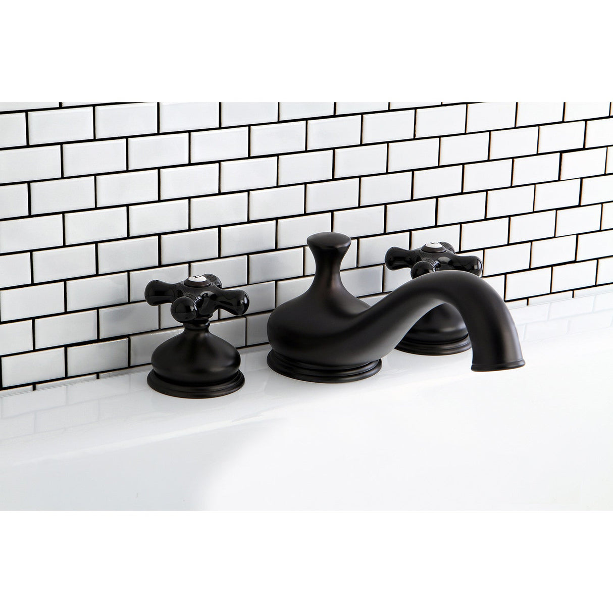 Duchess KS3335PKX Two-Handle 3-Hole Deck Mount Roman Tub Faucet, Oil Rubbed Bronze