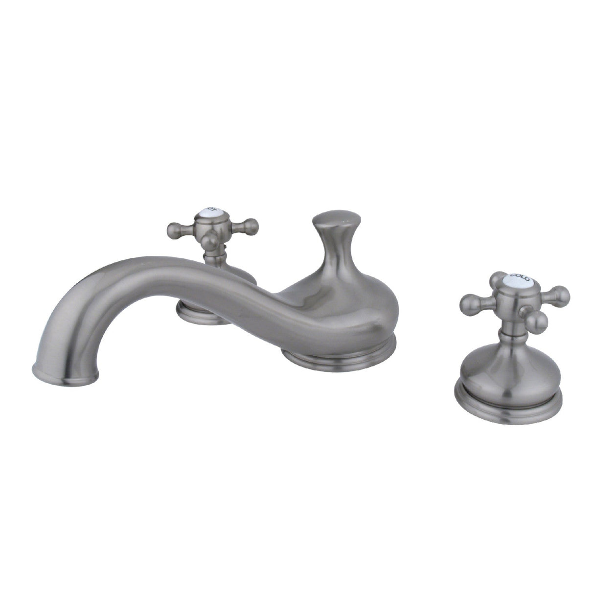 Vintage KS3338BX Two-Handle 3-Hole Deck Mount Roman Tub Faucet, Brushed Nickel