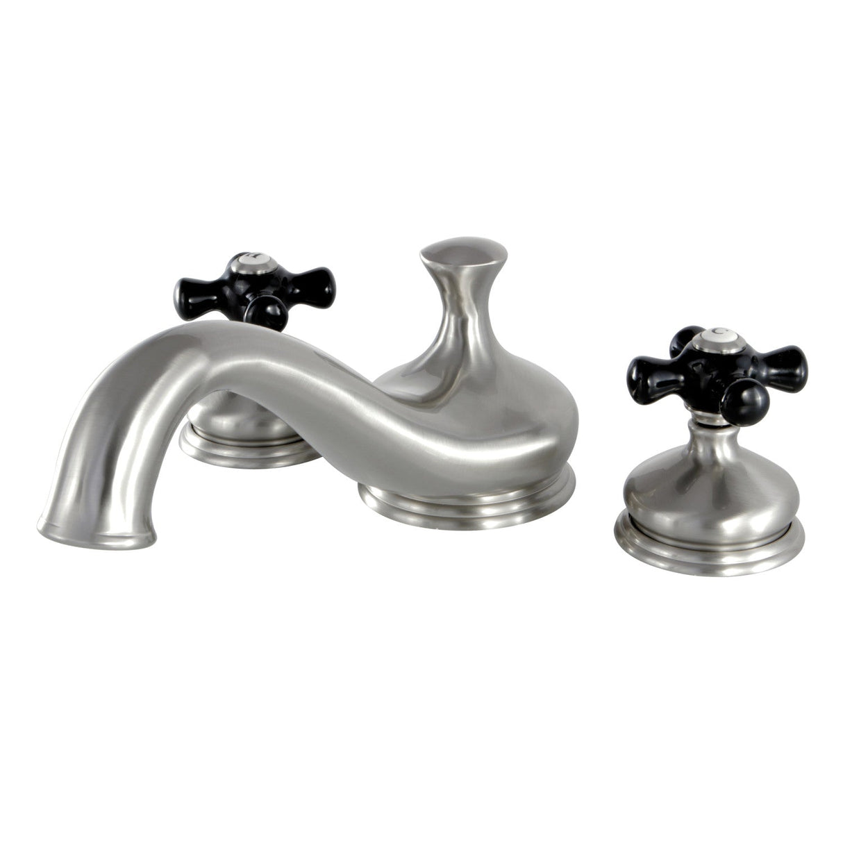 Duchess KS3338PKX Two-Handle 3-Hole Deck Mount Roman Tub Faucet, Brushed Nickel