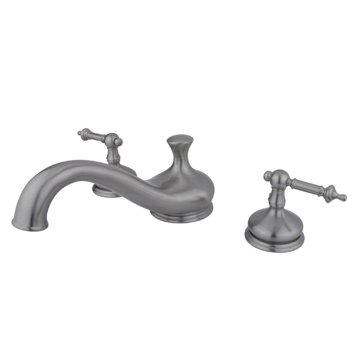 Templeton KS3338TL Two-Handle 3-Hole Deck Mount Roman Tub Faucet, Brushed Nickel