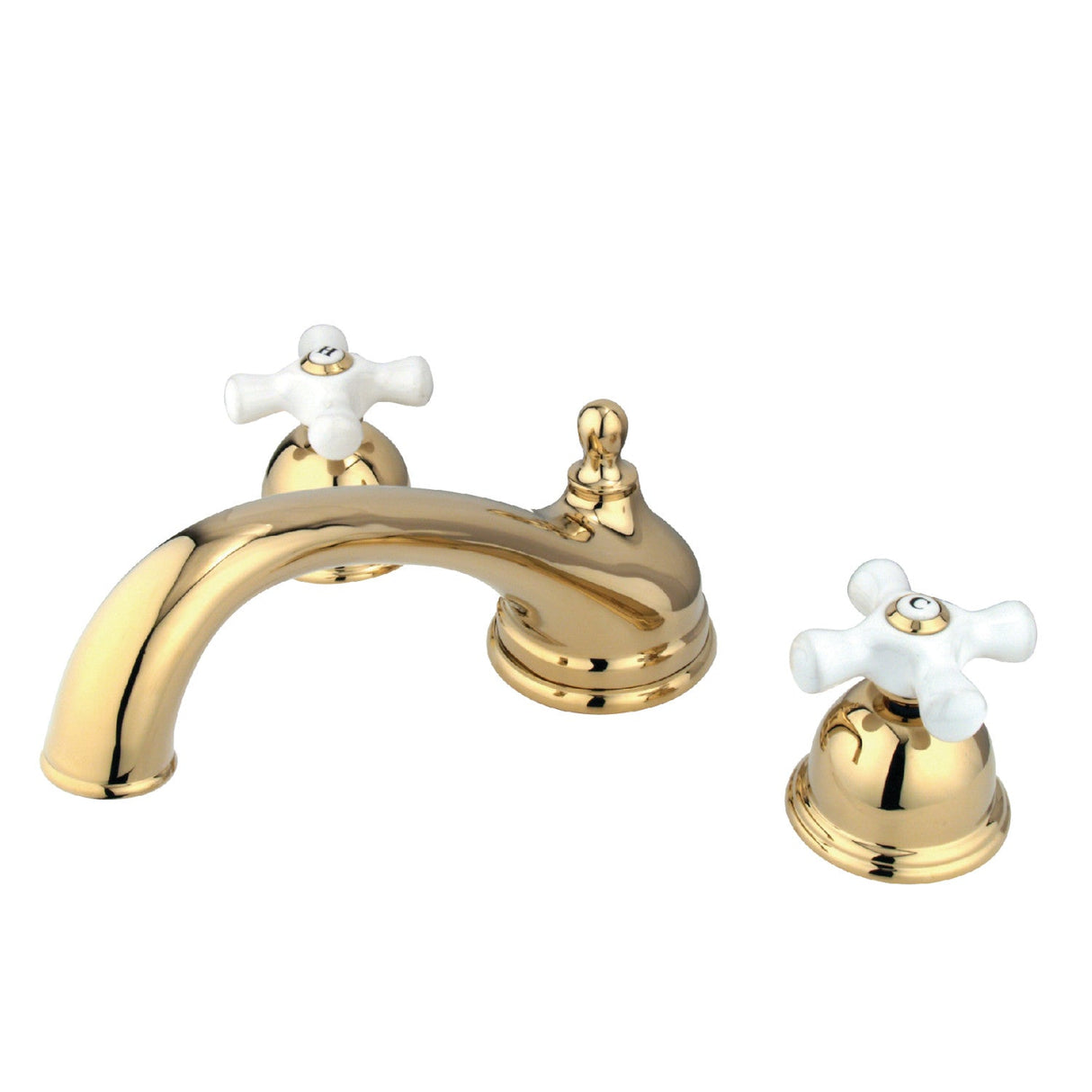 Vintage KS3352PX Two-Handle 3-Hole Deck Mount Roman Tub Faucet, Polished Brass