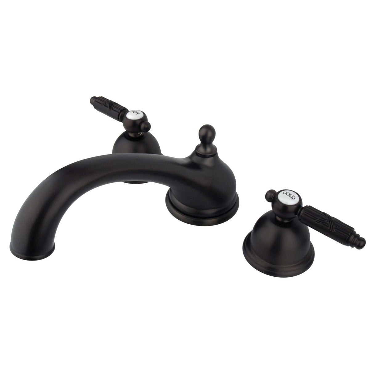 Georgian KS3355GL Two-Handle 3-Hole Deck Mount Roman Tub Faucet, Oil Rubbed Bronze