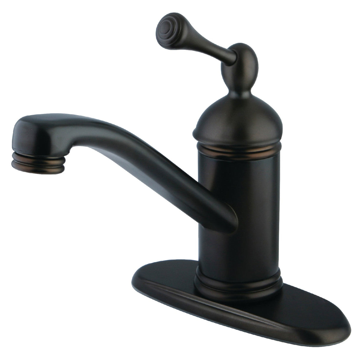 KS3405BL Single-Handle 1-Hole Deck Mount Bathroom Faucet with Push Pop-Up, Oil Rubbed Bronze