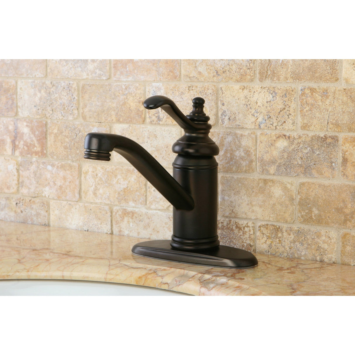 Templeton KS3405TL Single-Handle 1-Hole Deck Mount Bathroom Faucet with Push Pop-Up, Oil Rubbed Bronze