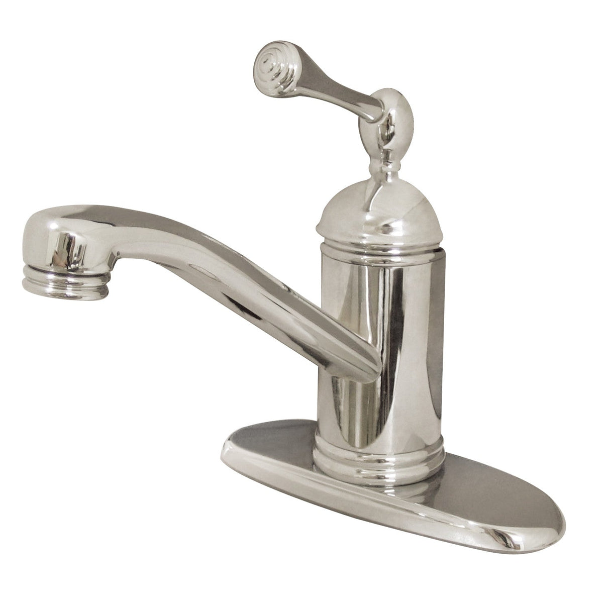 KS3408BL Single-Handle 1-Hole Deck Mount Bathroom Faucet with Push Pop-Up, Brushed Nickel