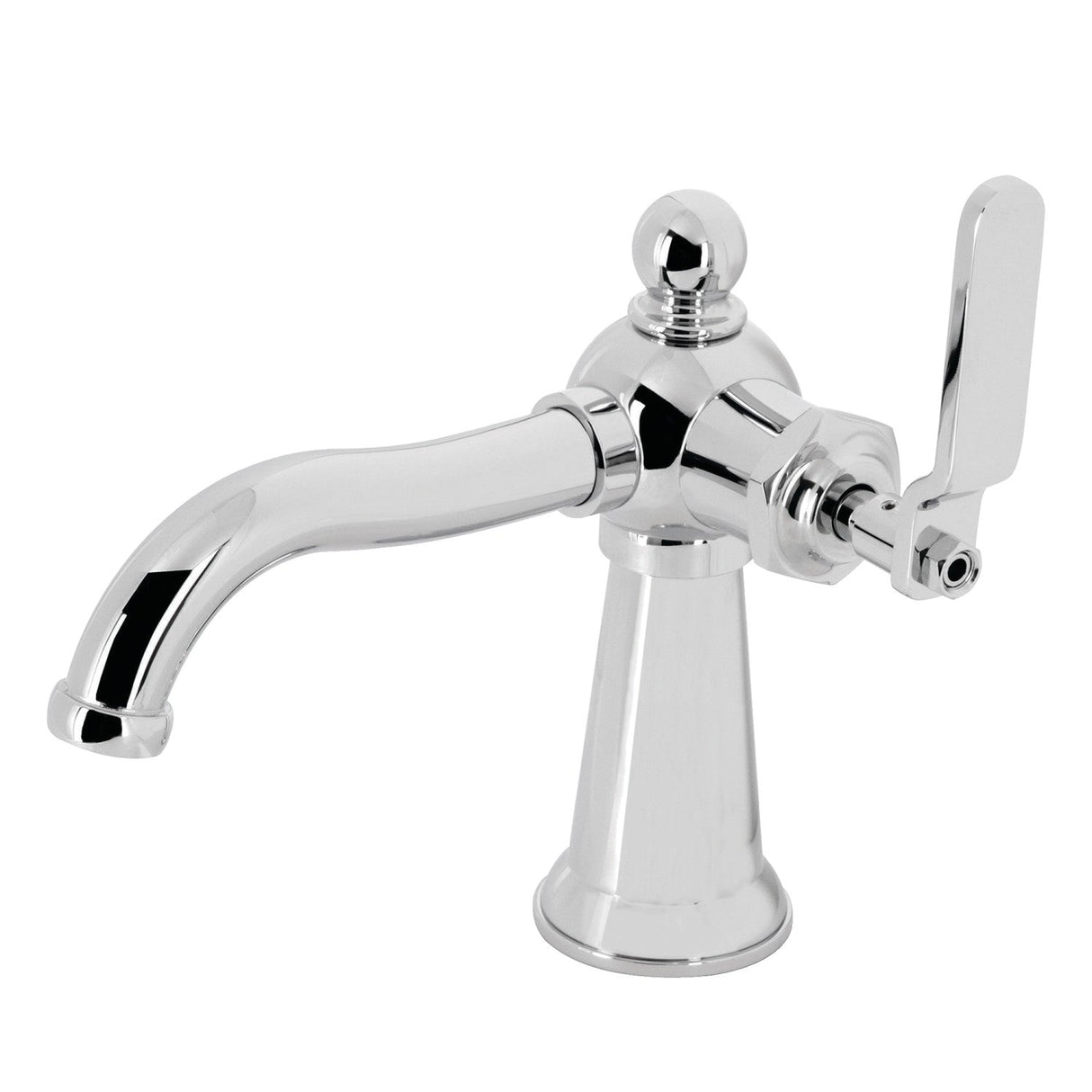 Knight KS3541KL Single-Handle 1-Hole Deck Mount Bathroom Faucet with Push Pop-Up, Polished Chrome