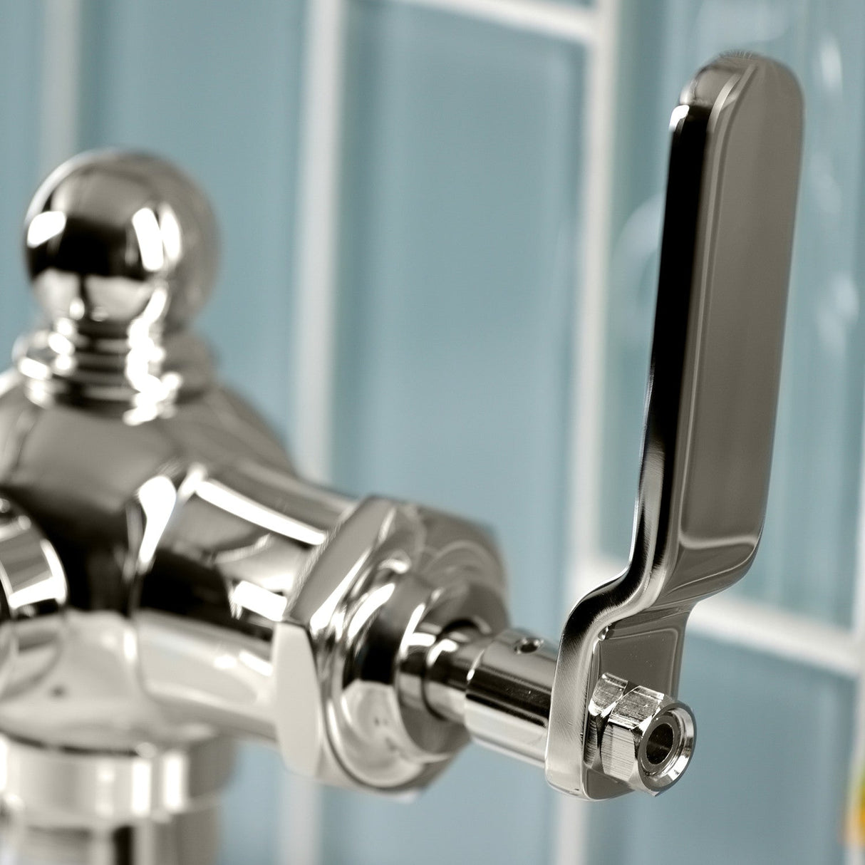 Knight KS3546KL Single-Handle 1-Hole Deck Mount Bathroom Faucet with Push Pop-Up, Polished Nickel