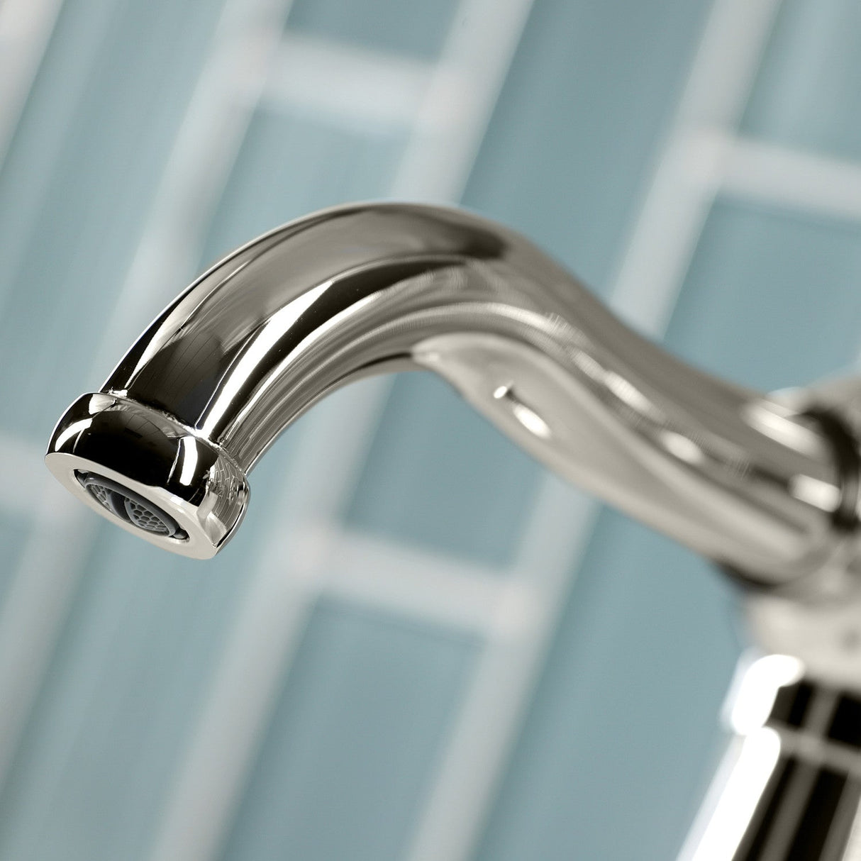 Knight KS3546KL Single-Handle 1-Hole Deck Mount Bathroom Faucet with Push Pop-Up, Polished Nickel