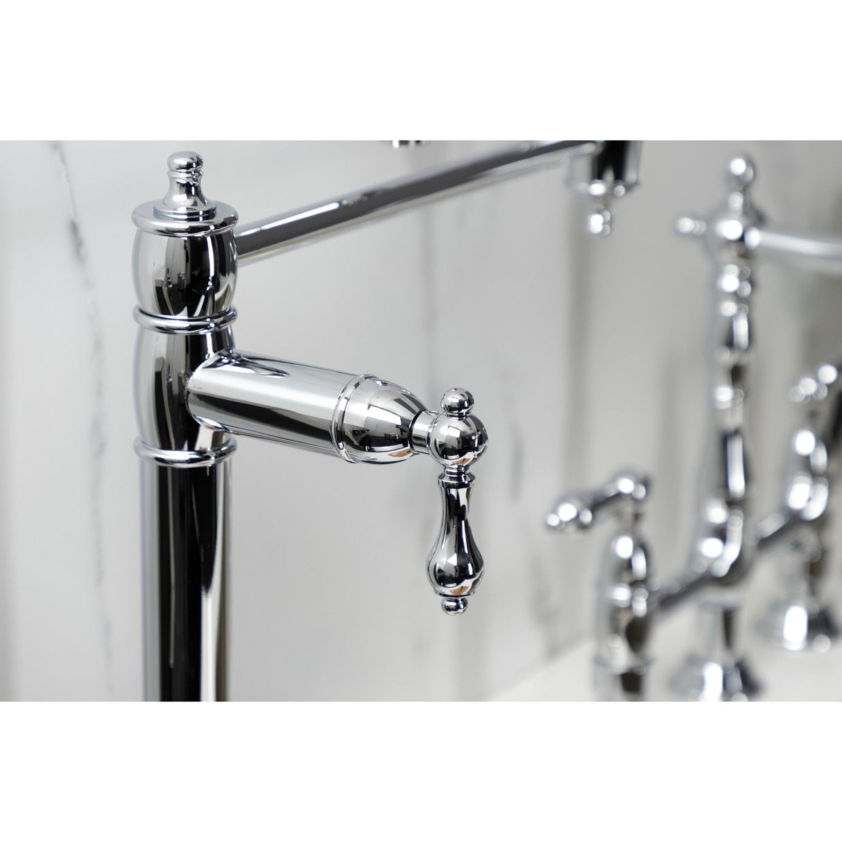 Restoration KS3701AL Single-Hole Deck Mount Pot Filler, Polished Chrome