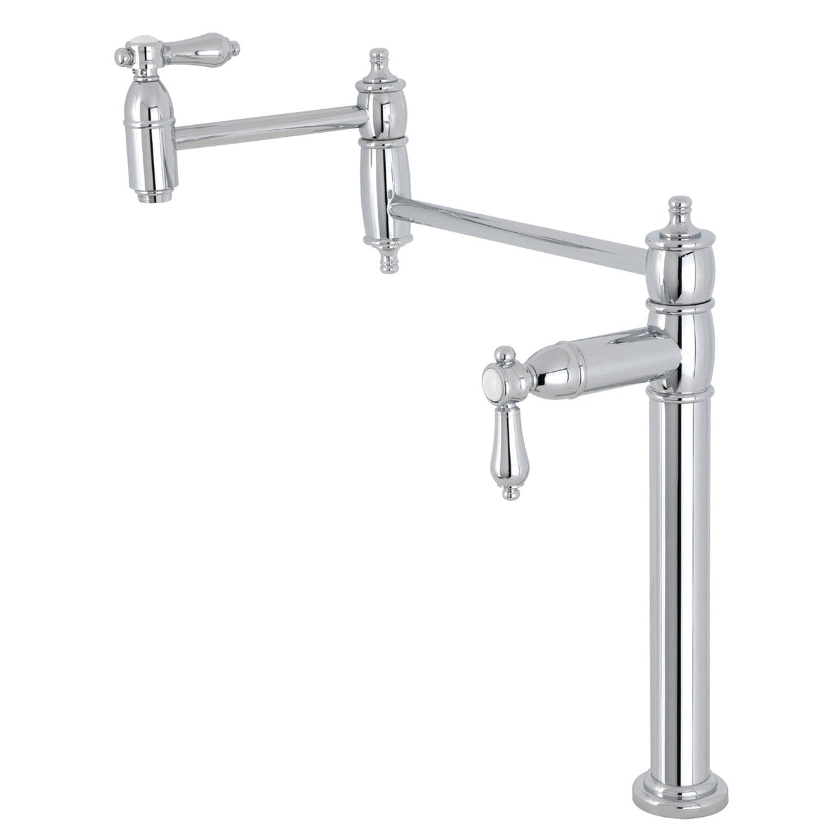 Heirloom KS3701BAL Single-Hole Deck Mount Pot Filler, Polished Chrome