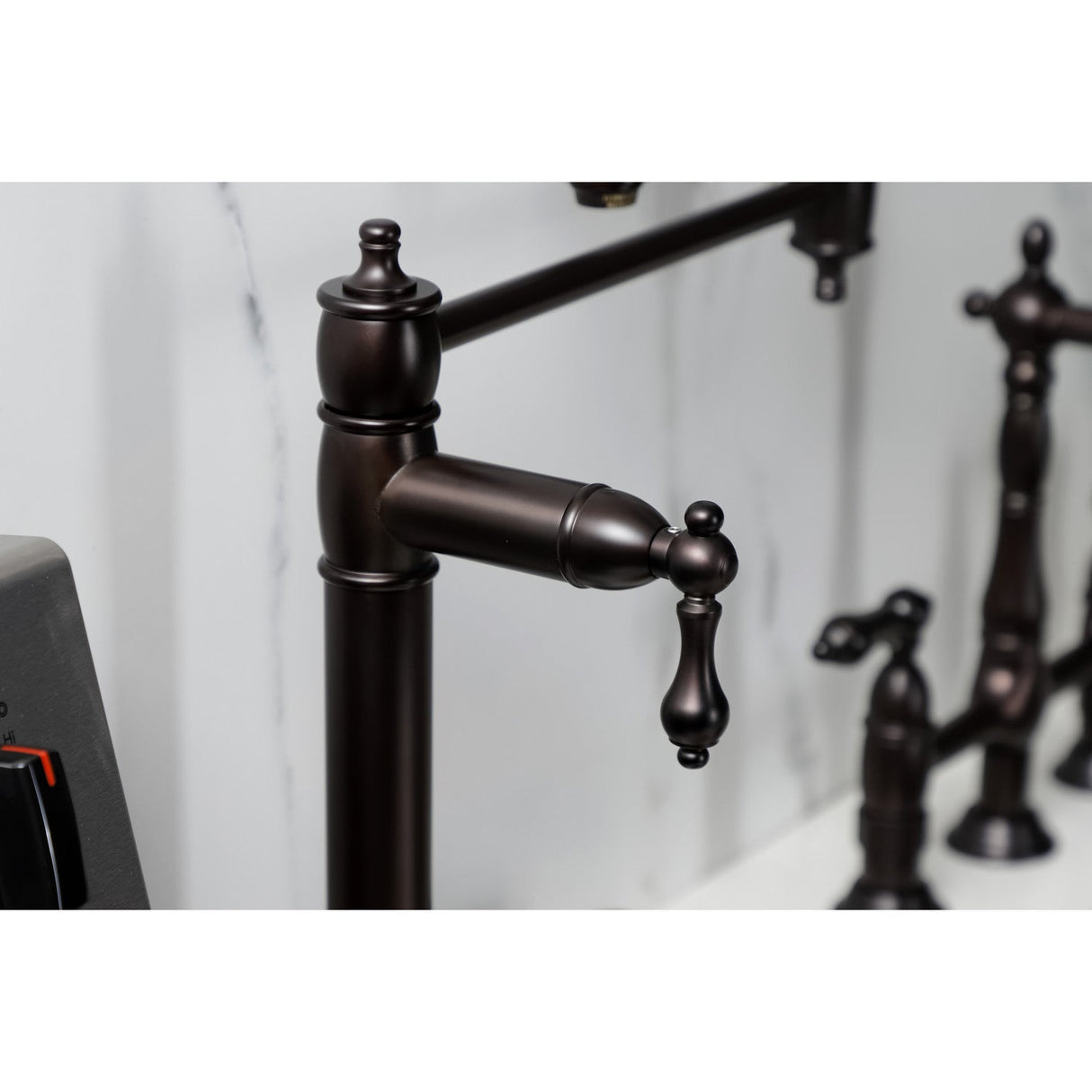 Restoration KS3705AL Single-Hole Deck Mount Pot Filler, Oil Rubbed Bronze