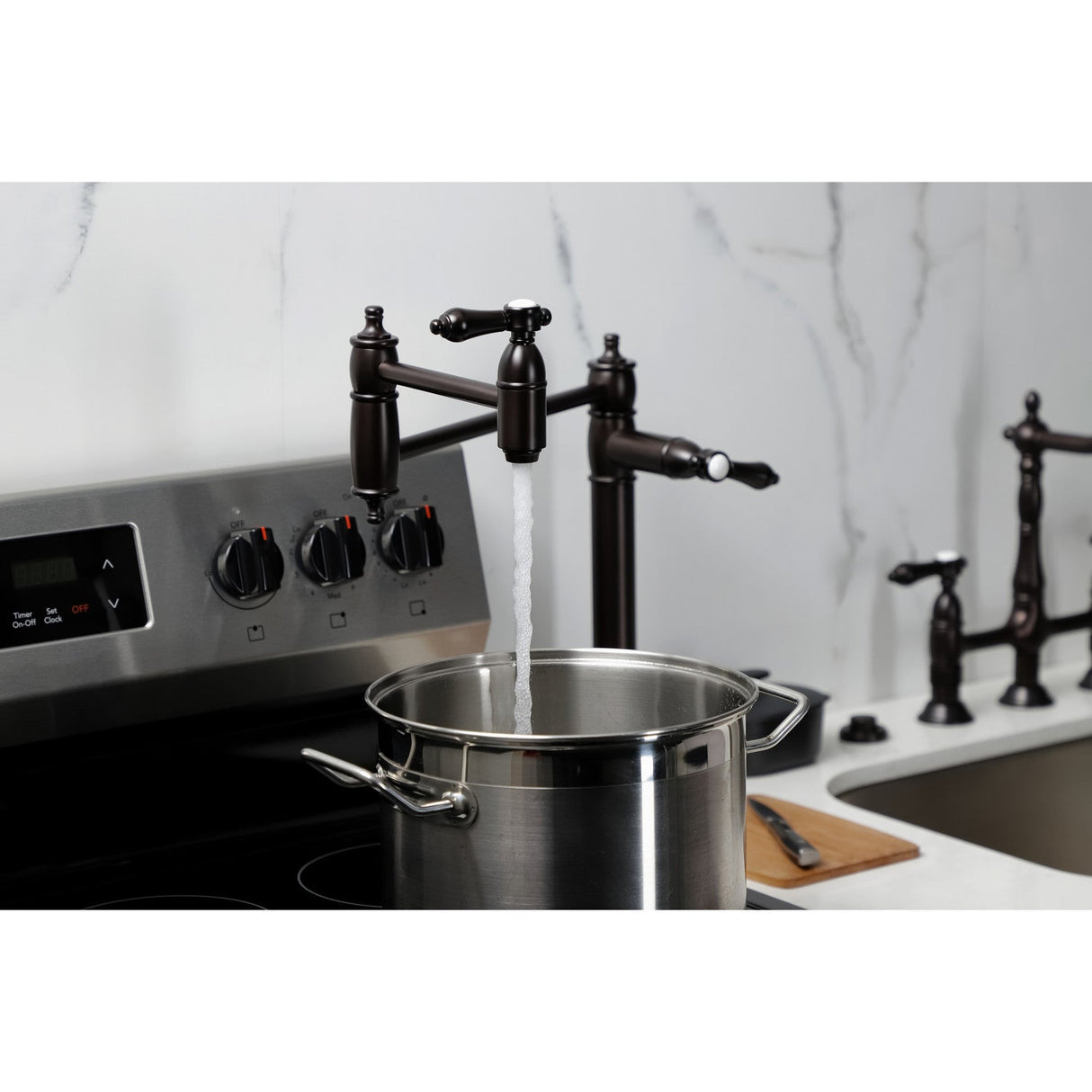 Heirloom KS3705BAL Single-Hole Deck Mount Pot Filler, Oil Rubbed Bronze