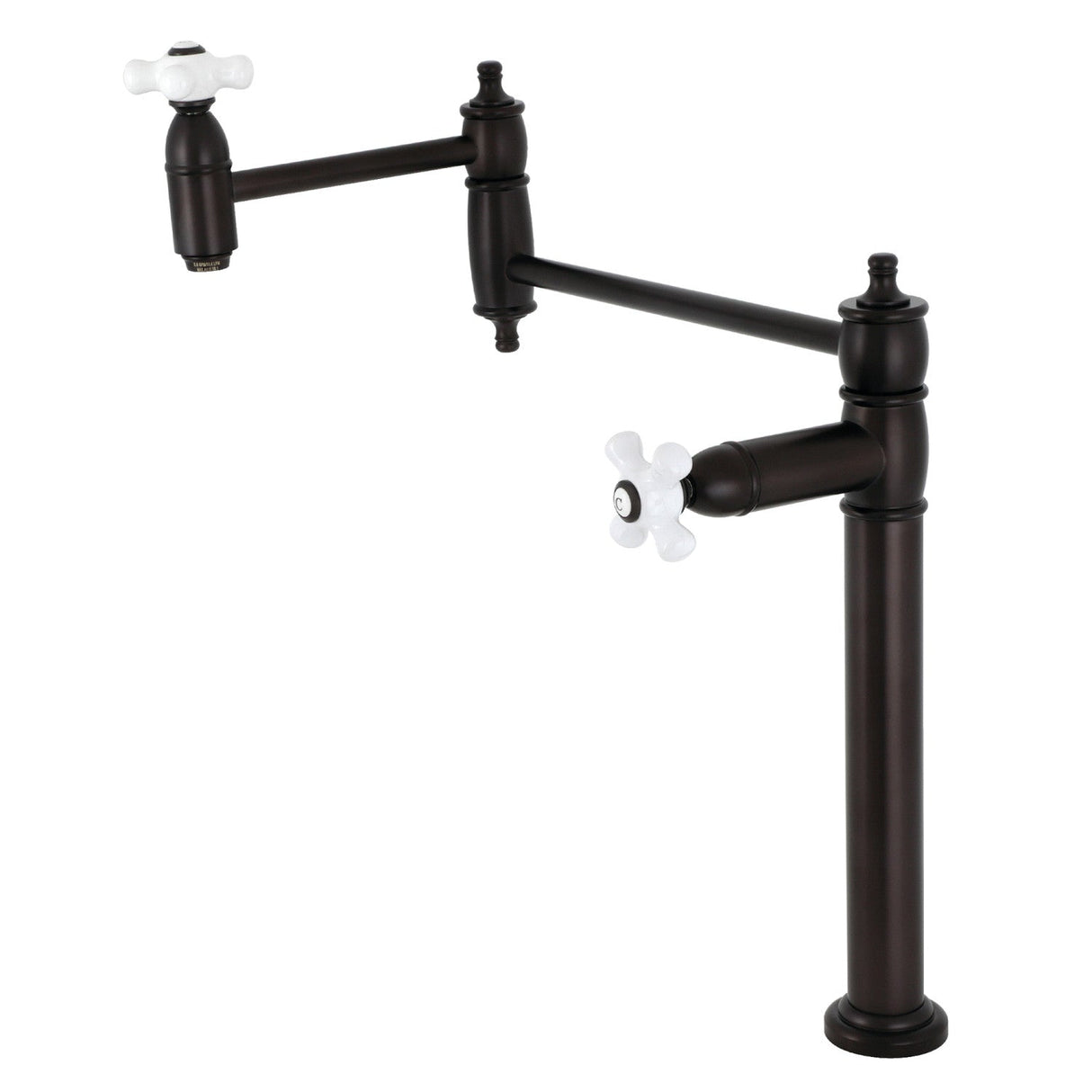 Restoration KS3705PX Single-Hole Deck Mount Pot Filler, Oil Rubbed Bronze