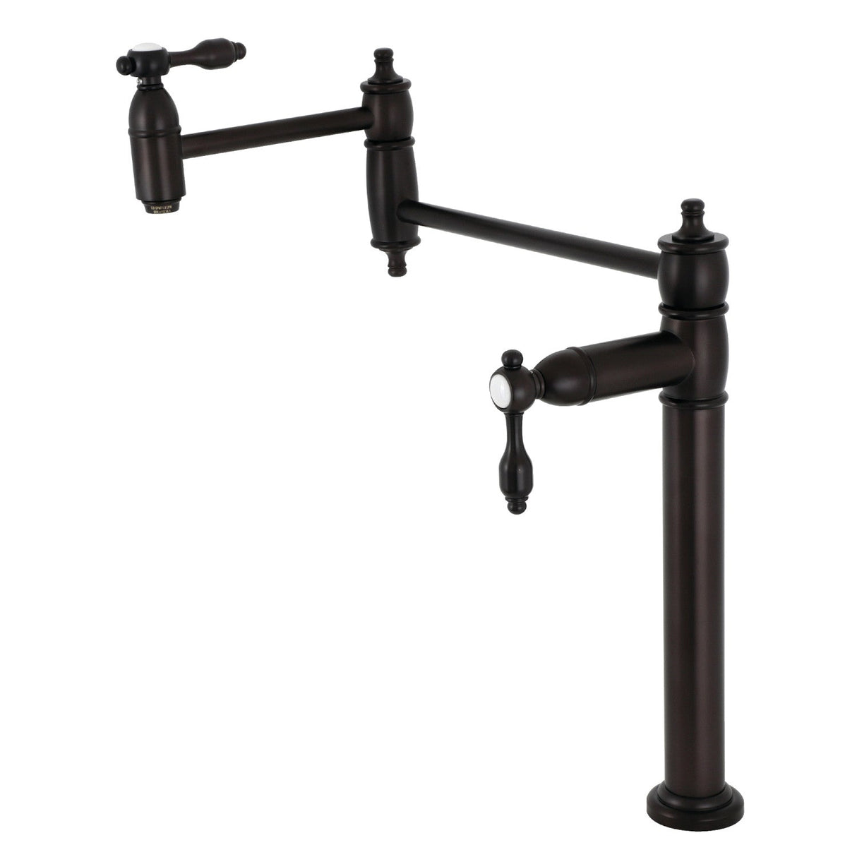 Tudor KS3705TAL Single-Hole Deck Mount Pot Filler, Oil Rubbed Bronze