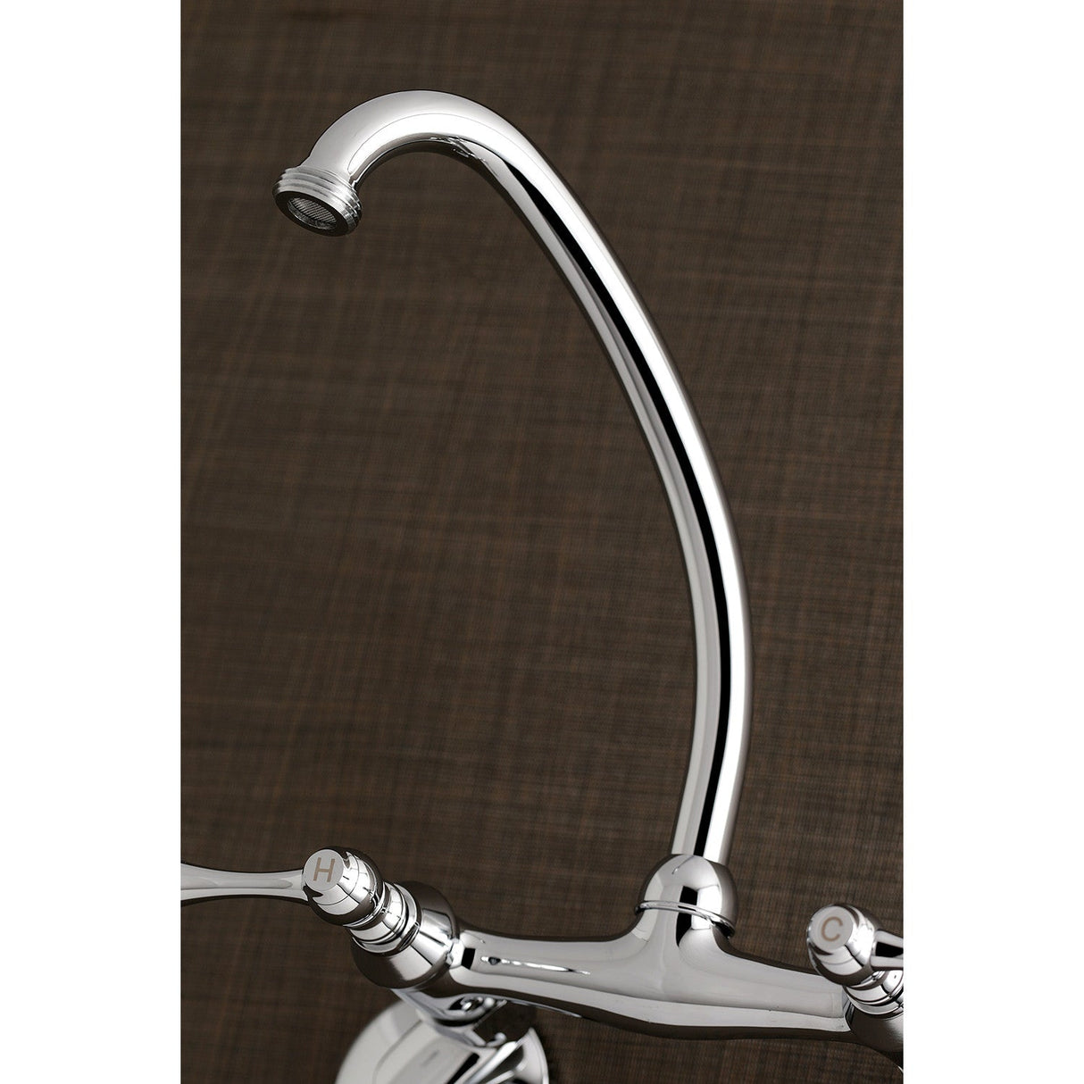 Kingston KS374C Two-Handle 2-Hole Wall Mount Laundry Faucet, Polished Chrome