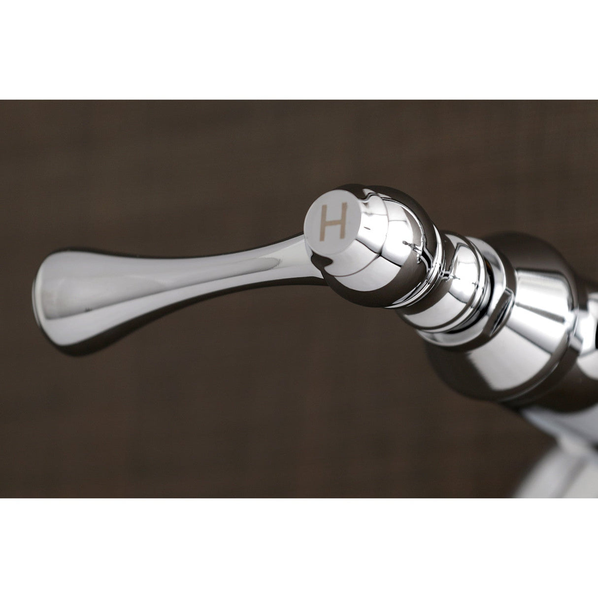 Kingston KS374C Two-Handle 2-Hole Wall Mount Laundry Faucet, Polished Chrome