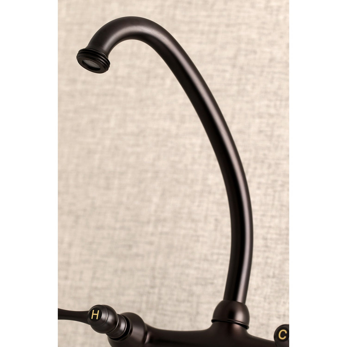 Kingston KS374ORB Two-Handle 2-Hole Wall Mount Laundry Faucet, Oil Rubbed Bronze
