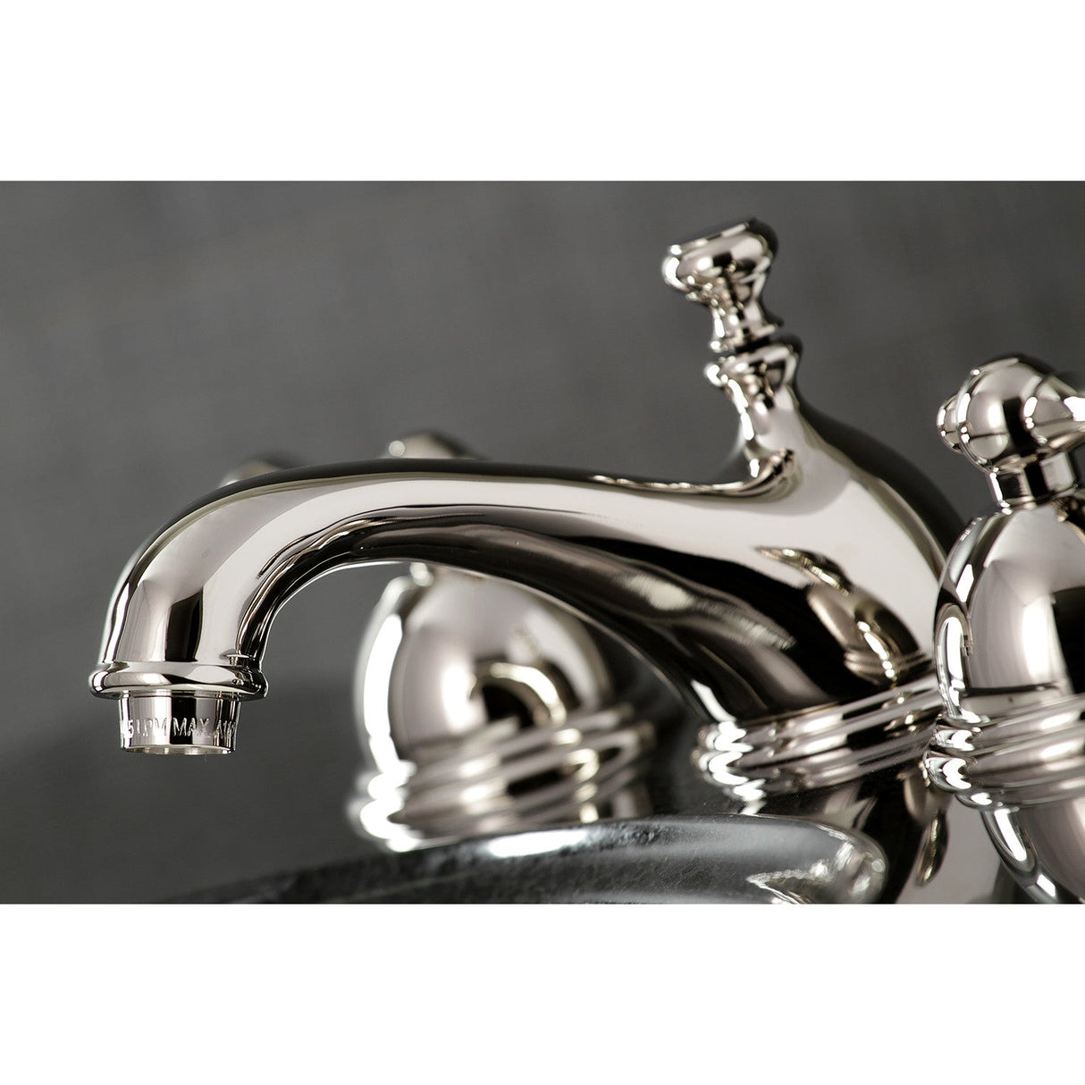 Restoration KS3966AL Two-Handle 3-Hole Deck Mount Widespread Bathroom Faucet with Brass Pop-Up, Polished Nickel