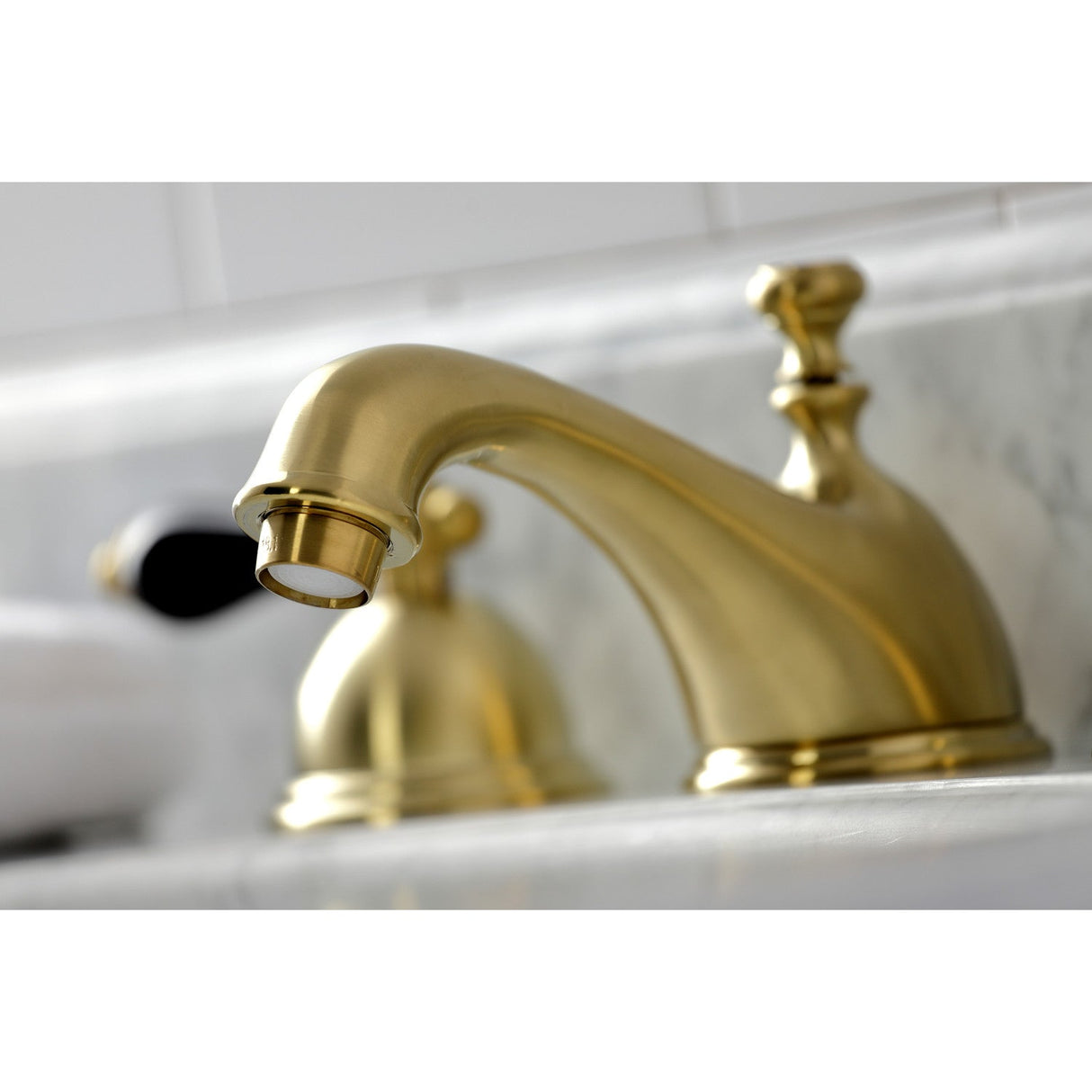 Duchess KS3967PKL Two-Handle 3-Hole Deck Mount Widespread Bathroom Faucet with Brass Pop-Up, Brushed Brass