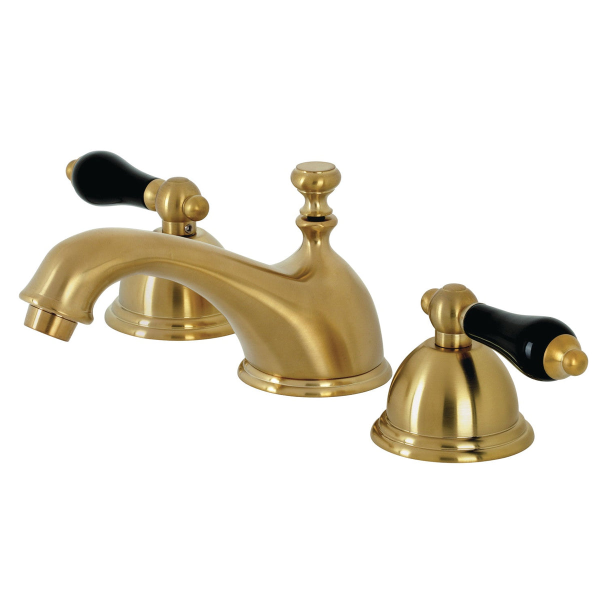 Duchess KS3967PKL Two-Handle 3-Hole Deck Mount Widespread Bathroom Faucet with Brass Pop-Up, Brushed Brass