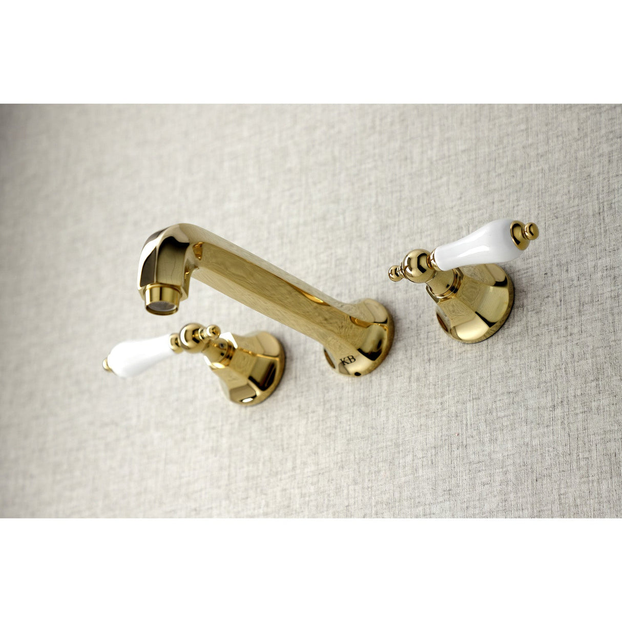 Metropolitan KS4022PL Two-Handle 3-Hole Wall Mount Roman Tub Faucet, Polished Brass