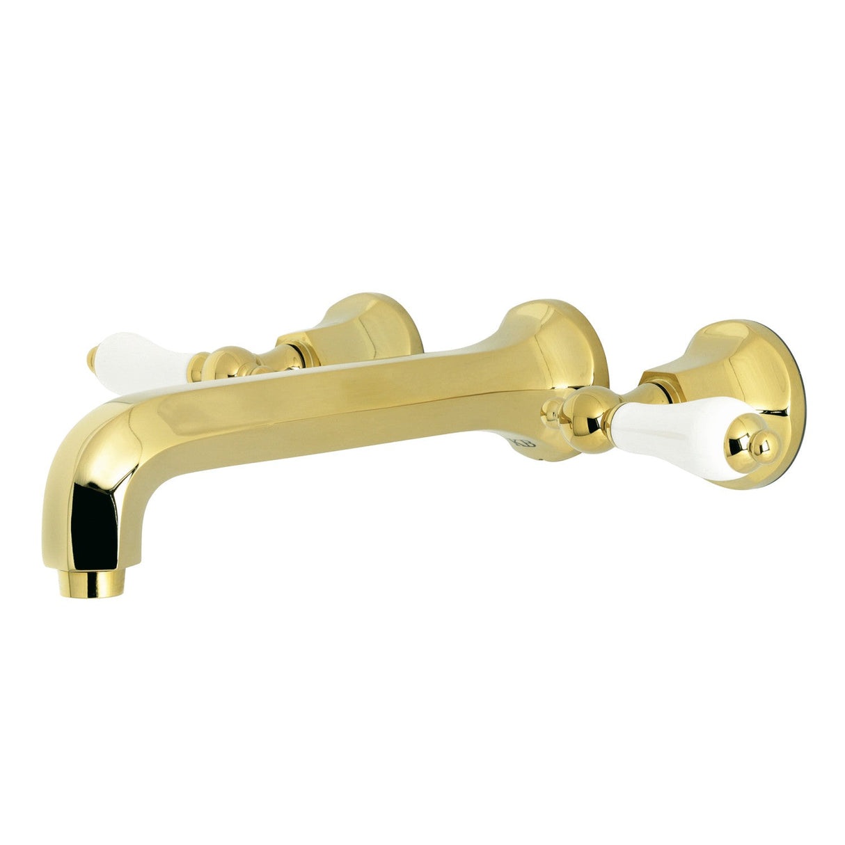 Metropolitan KS4022PL Two-Handle 3-Hole Wall Mount Roman Tub Faucet, Polished Brass