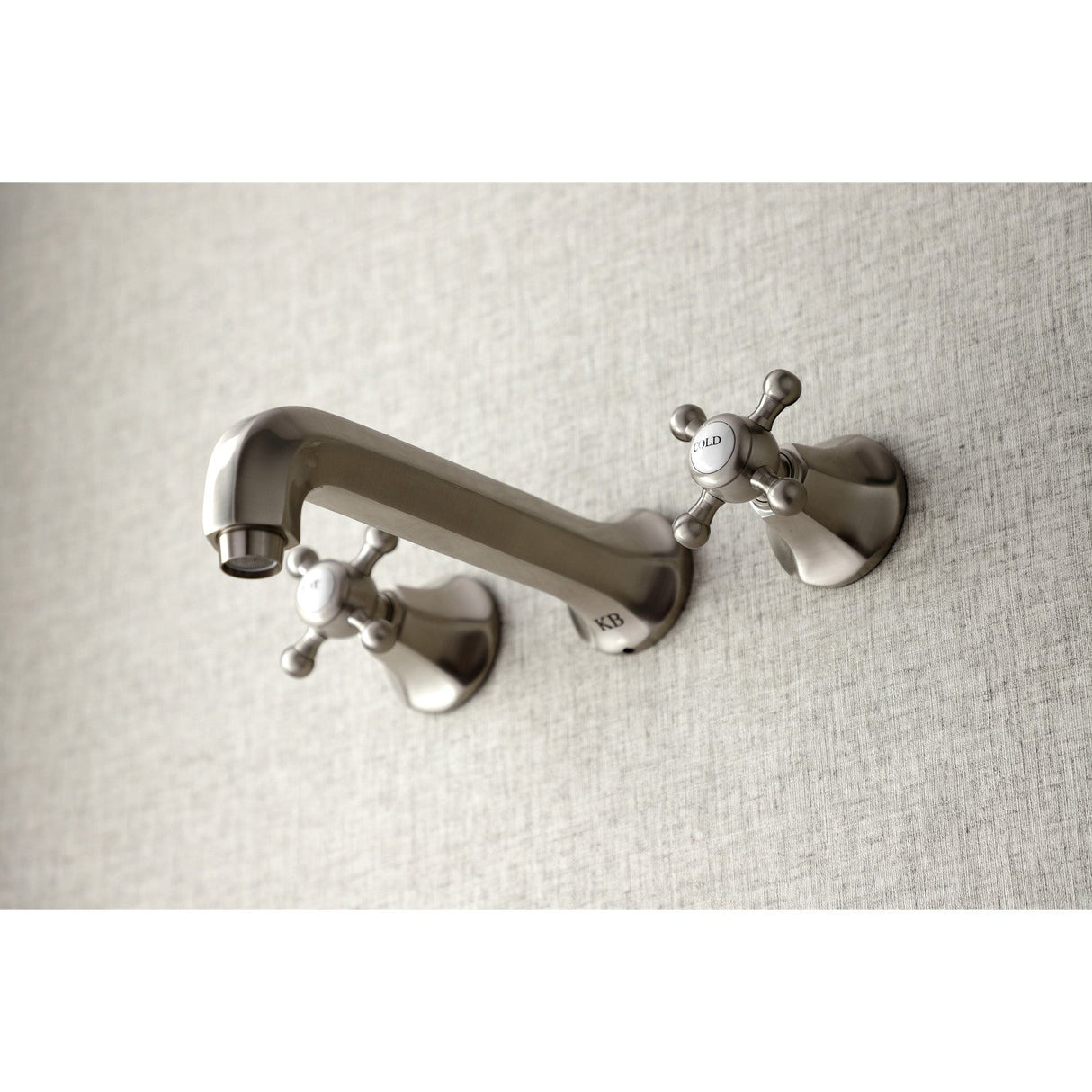 Metropolitan KS4028BX Two-Handle 3-Hole Wall Mount Roman Tub Faucet, Brushed Nickel
