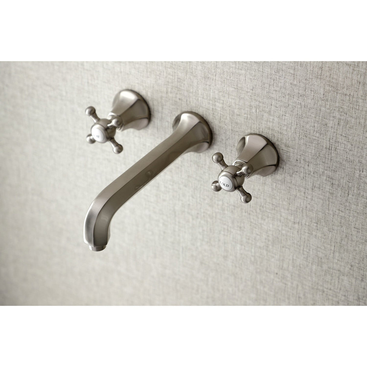 Metropolitan KS4028BX Two-Handle 3-Hole Wall Mount Roman Tub Faucet, Brushed Nickel