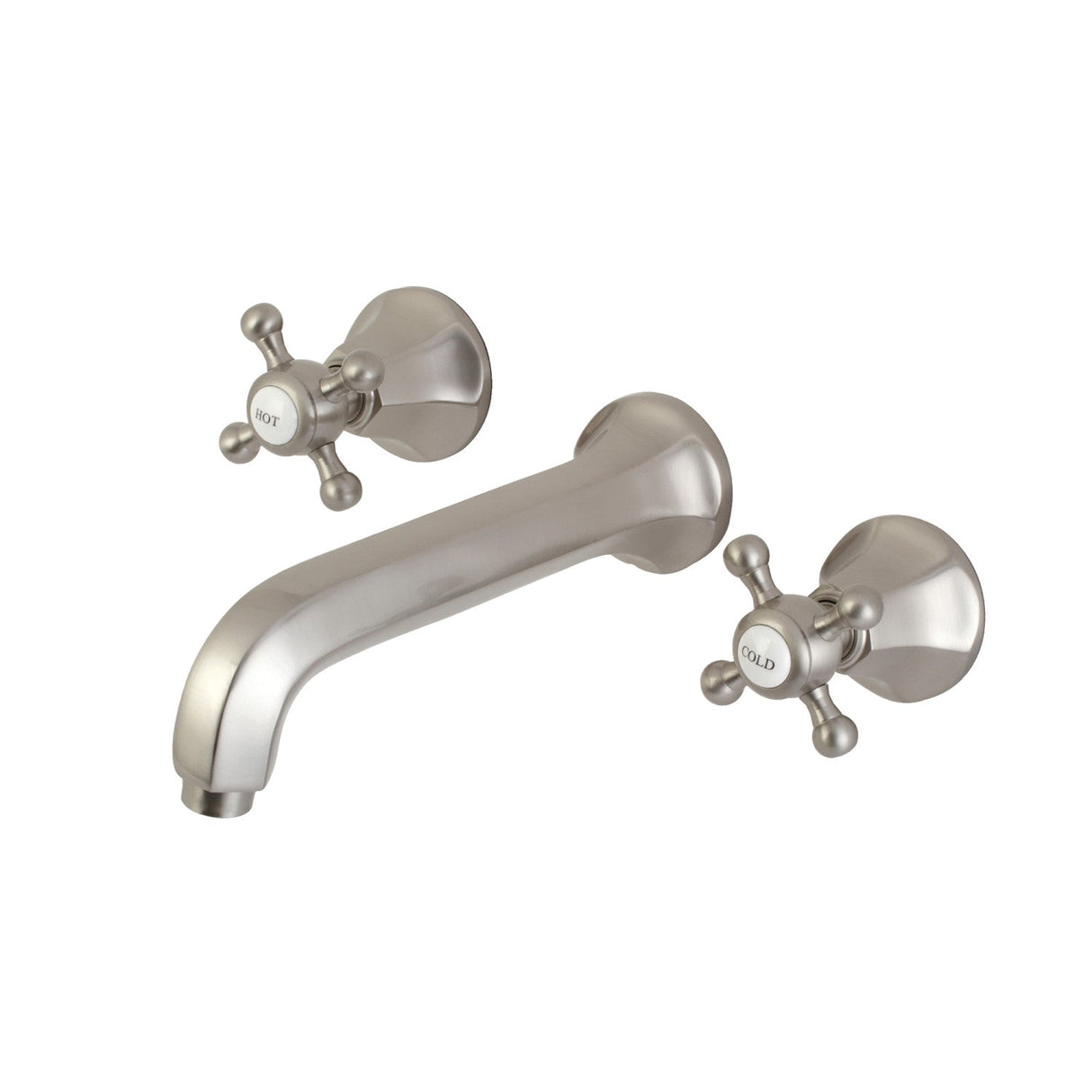 Metropolitan KS4028BX Two-Handle 3-Hole Wall Mount Roman Tub Faucet, Brushed Nickel