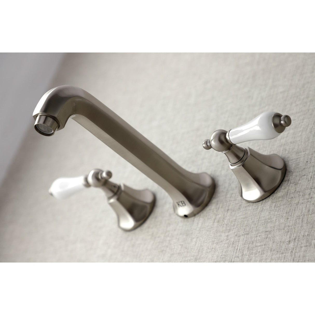 Metropolitan KS4028PL Two-Handle 3-Hole Wall Mount Roman Tub Faucet, Brushed Nickel