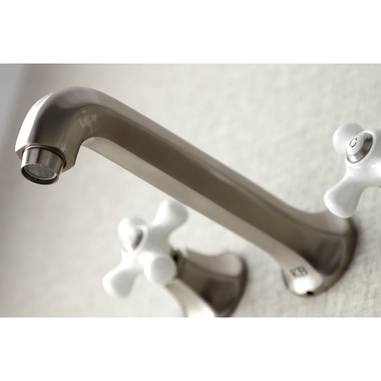 Metropolitan KS4028PX Two-Handle 3-Hole Wall Mount Roman Tub Faucet, Brushed Nickel