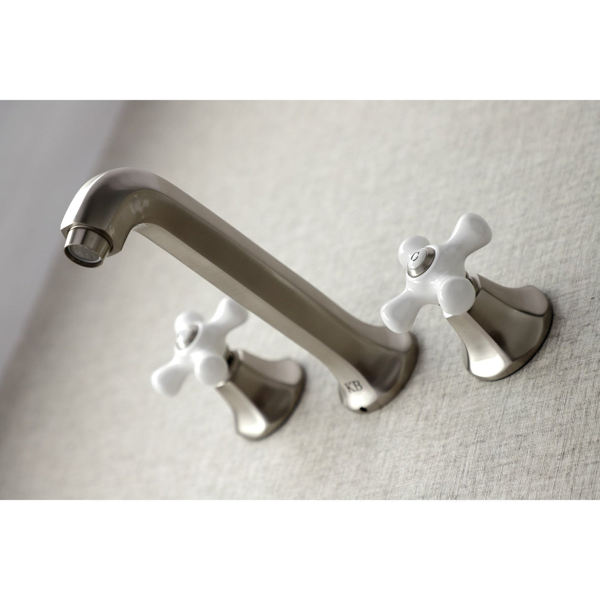 Metropolitan KS4028PX Two-Handle 3-Hole Wall Mount Roman Tub Faucet, Brushed Nickel