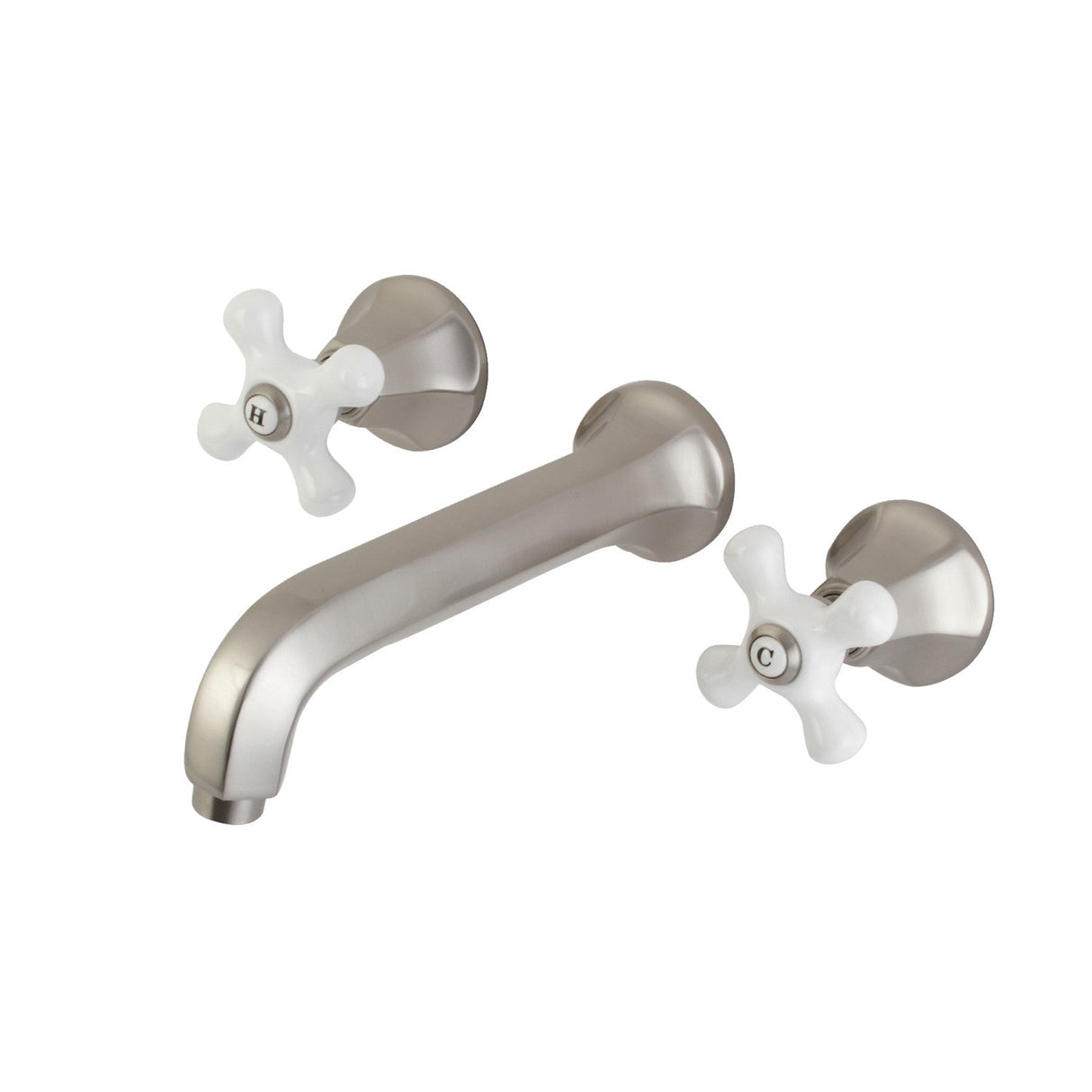 Metropolitan KS4028PX Two-Handle 3-Hole Wall Mount Roman Tub Faucet, Brushed Nickel