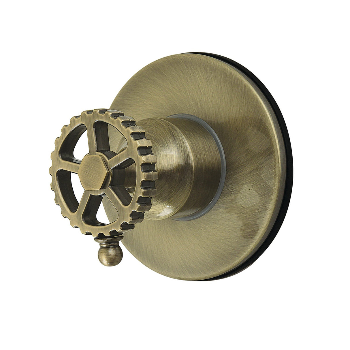 Fuller KS4033CG Single-Handle Wall Mount Six-Way Diverter Valve with Trim Kit, Antique Brass
