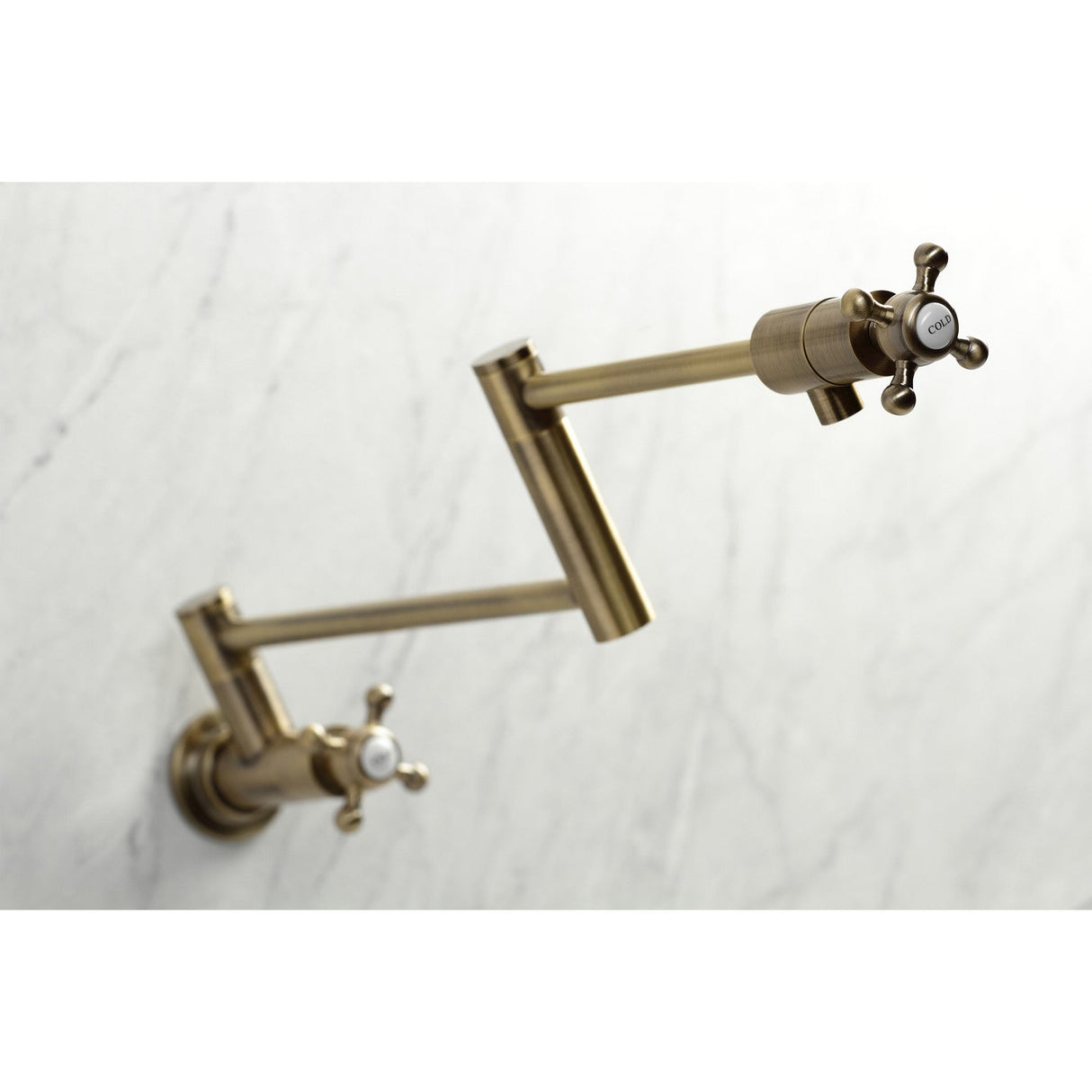 Metropolitan KS4103BX Pot Filler, Antique Brass