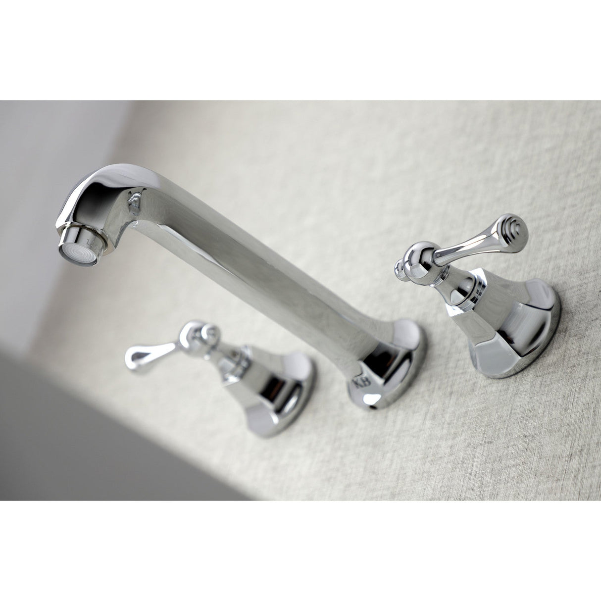 Metropolitan KS4121BL Two-Handle 3-Hole Wall Mount Bathroom Faucet, Polished Chrome