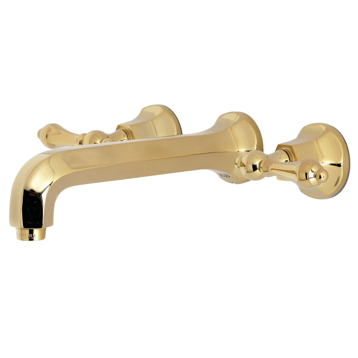 Metropolitan KS4122AL Two-Handle 3-Hole Wall Mount Bathroom Faucet, Polished Brass