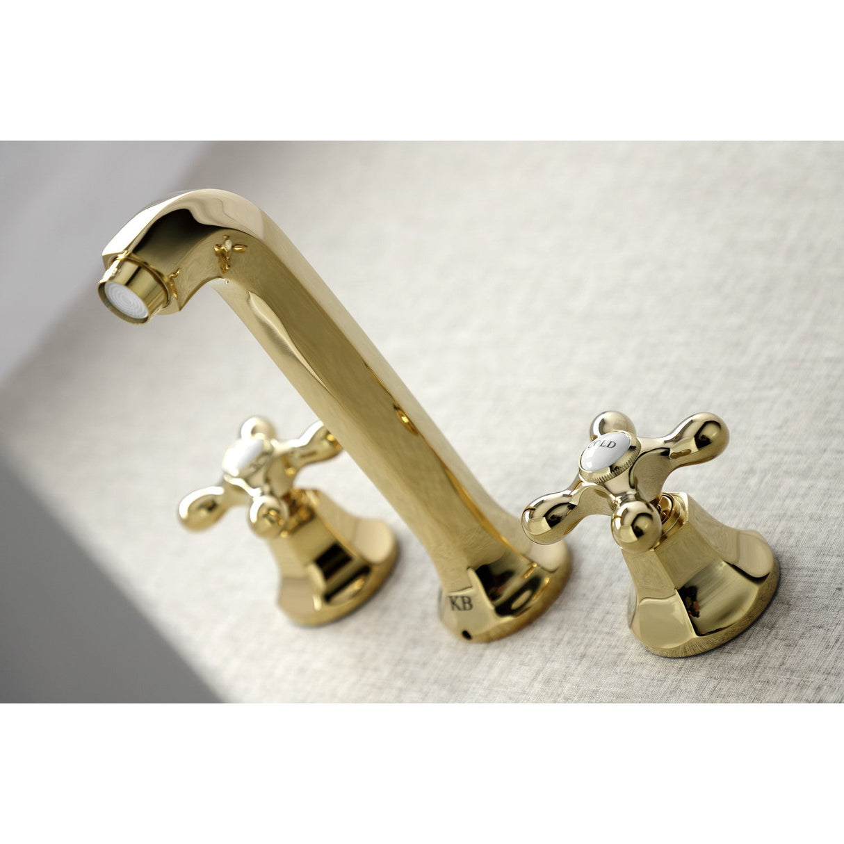 Metropolitan KS4122AX Two-Handle 3-Hole Wall Mount Bathroom Faucet, Polished Brass