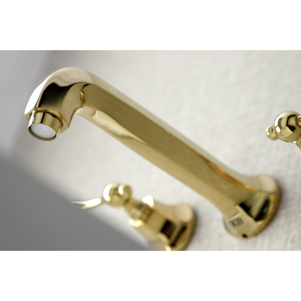 Metropolitan KS4122BL Two-Handle 3-Hole Wall Mount Bathroom Faucet, Polished Brass
